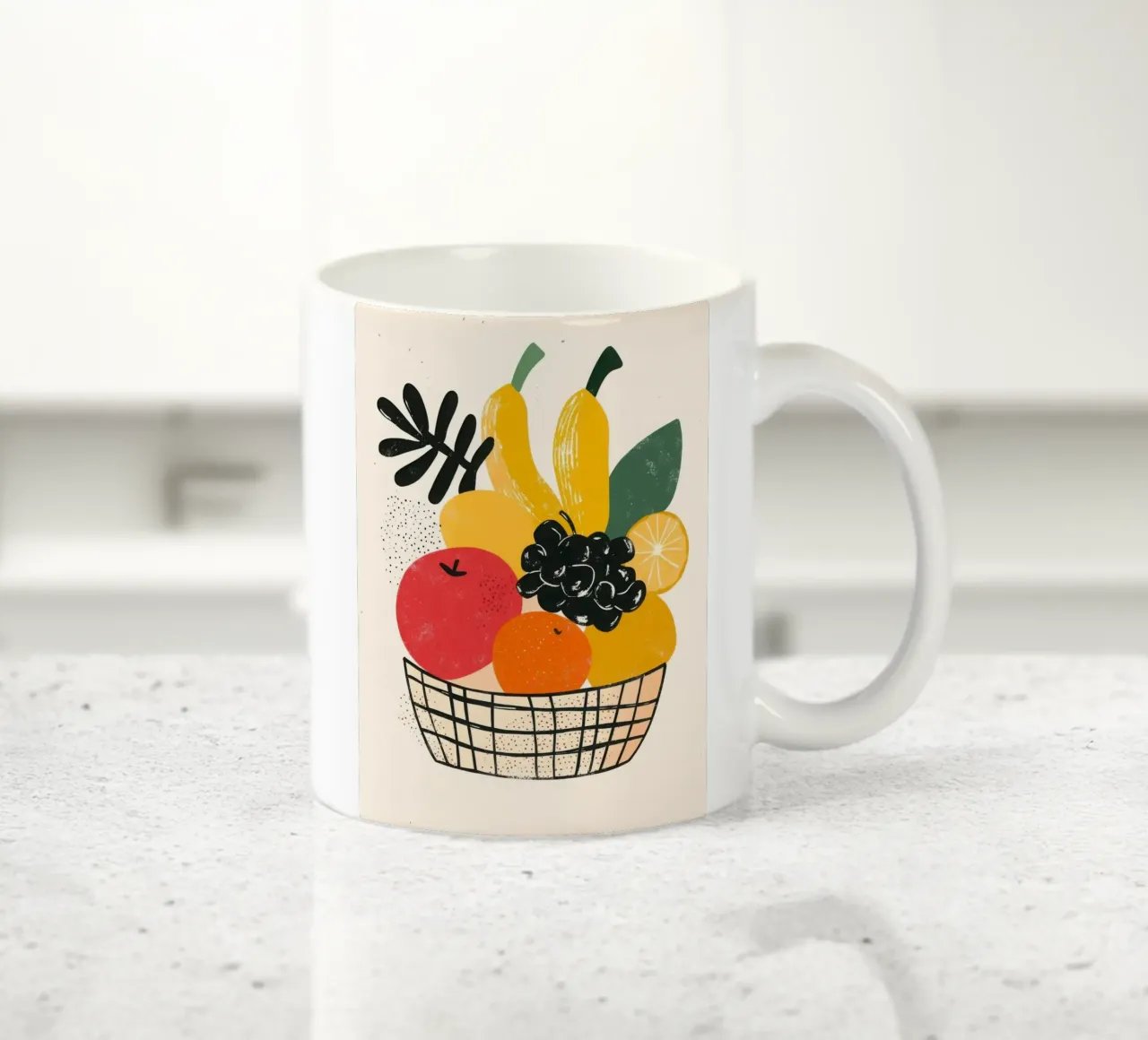 Cesto di frutta in stile retrò tazza in ceramica da Pop and Fruits - Affiches & posters