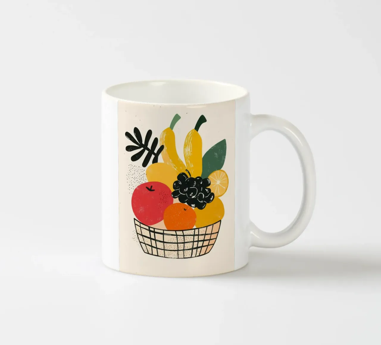 Corbeille de fruits rétro-chic mug en céramique de Pop and Fruits - Affiches & posters