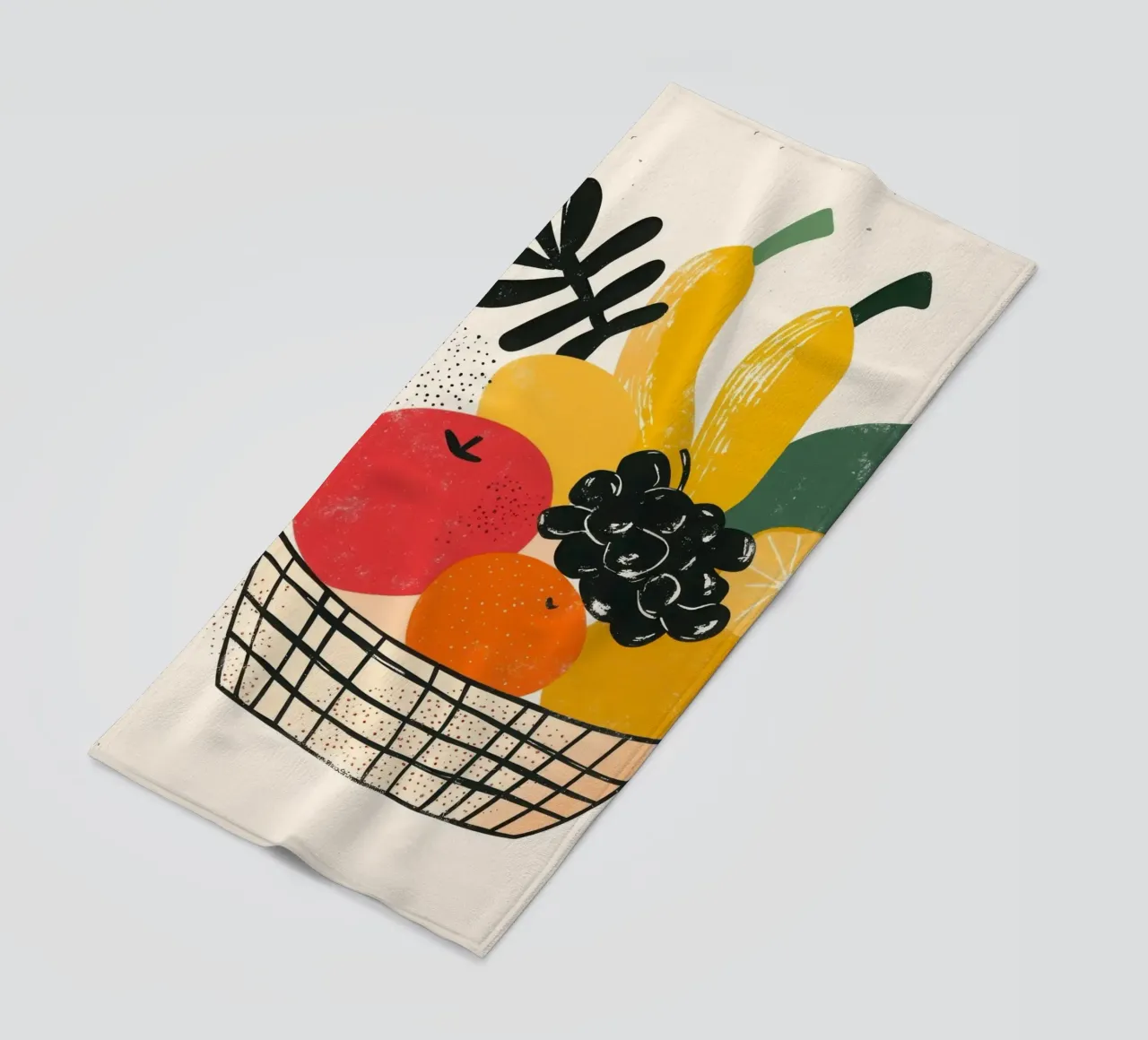 Cesto di frutta in stile retrò telo mare da Pop and Fruits - Affiches & posters
