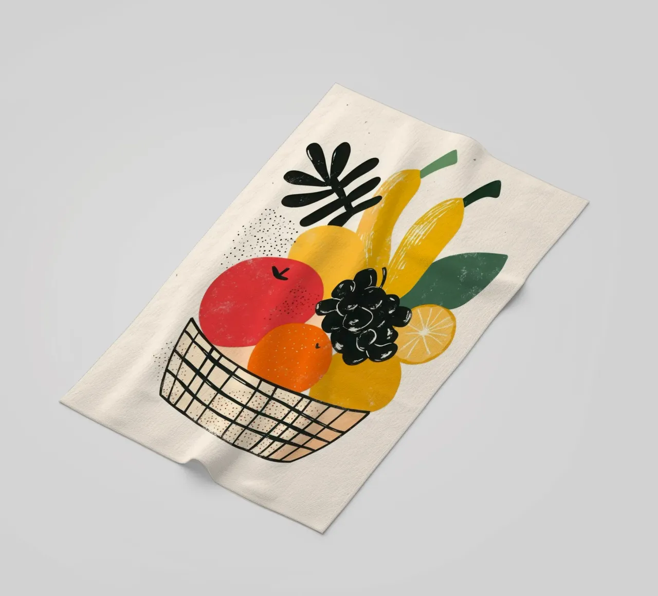 Cesto di frutta in stile retrò telo mare da Pop and Fruits - Affiches & posters
