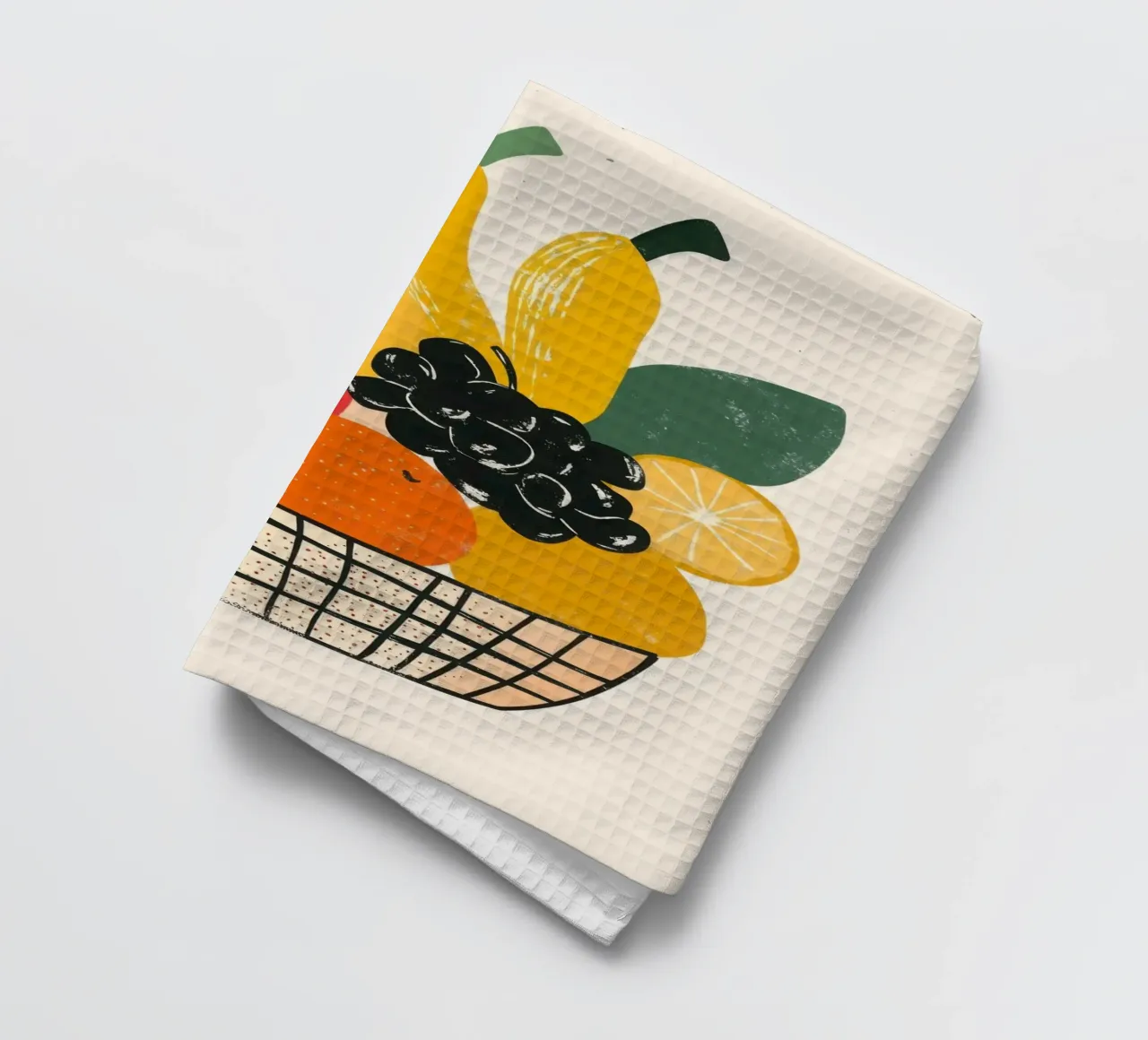 Cesto di frutta in stile retrò canovaccio da cucina da Pop and Fruits - Affiches & posters