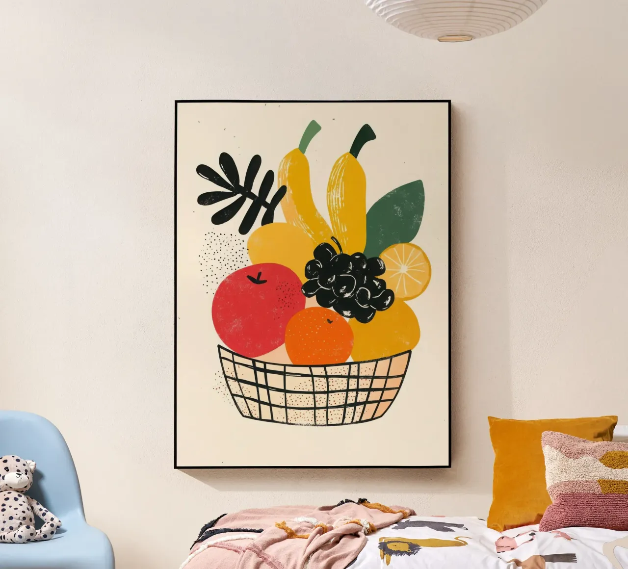 Cesto di frutta in stile retrò plexiglass da Pop and Fruits - Affiches & posters
