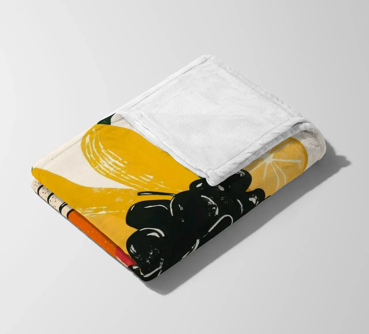 Cesto di frutta in stile retrò coperta in pile da Pop and Fruits - Affiches & posters