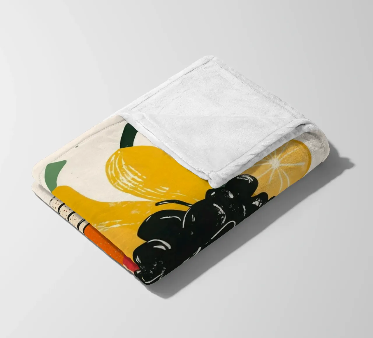 Cesto di frutta in stile retrò coperta in pile da Pop and Fruits - Affiches & posters