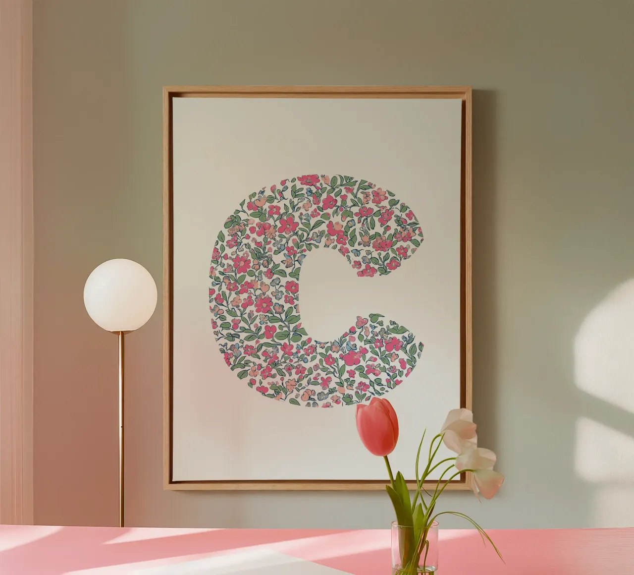 Floral C tela con Cornice a cassetta da KidzStudio