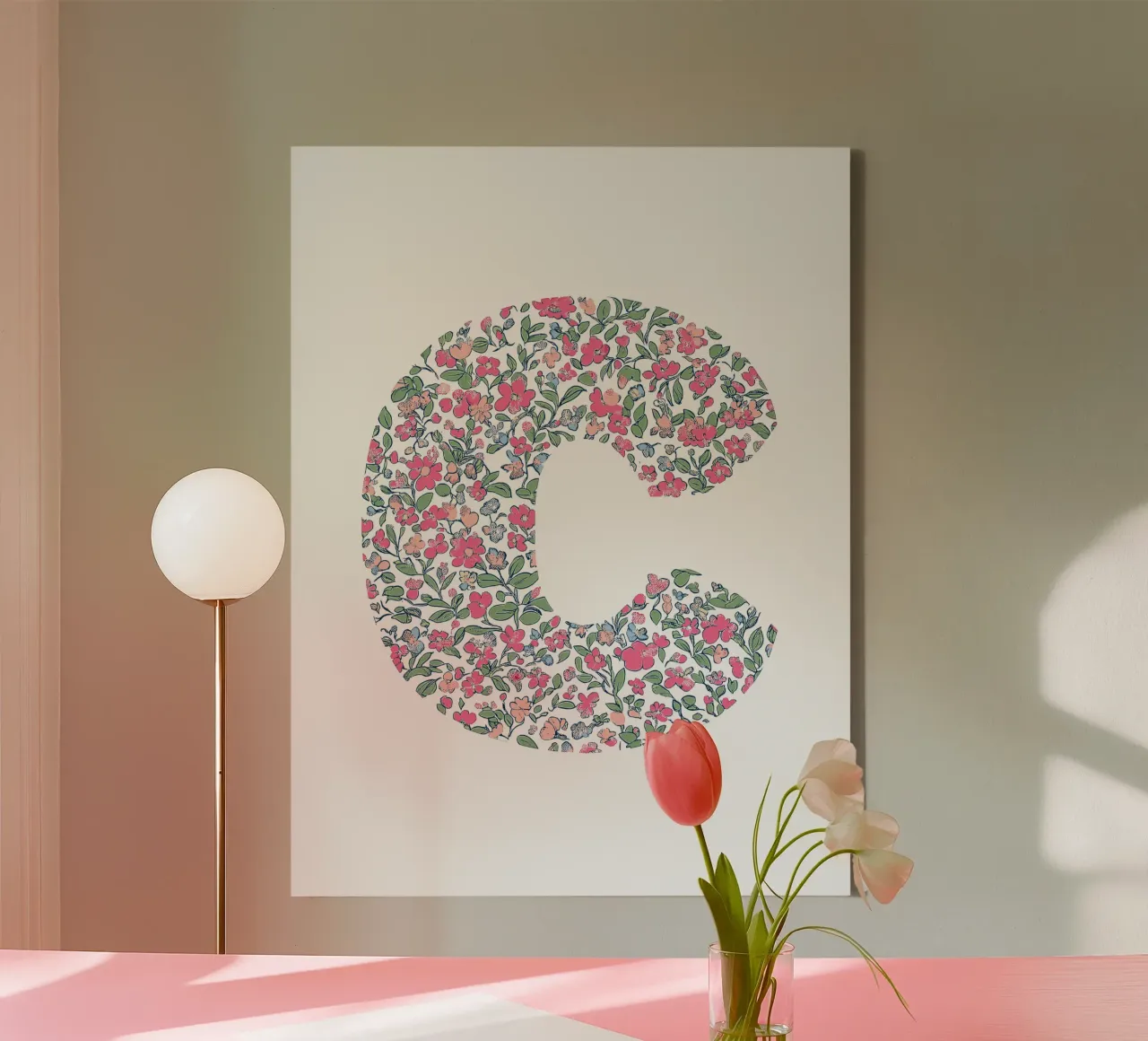 Floral C tela con Cornice a cassetta da KidzStudio