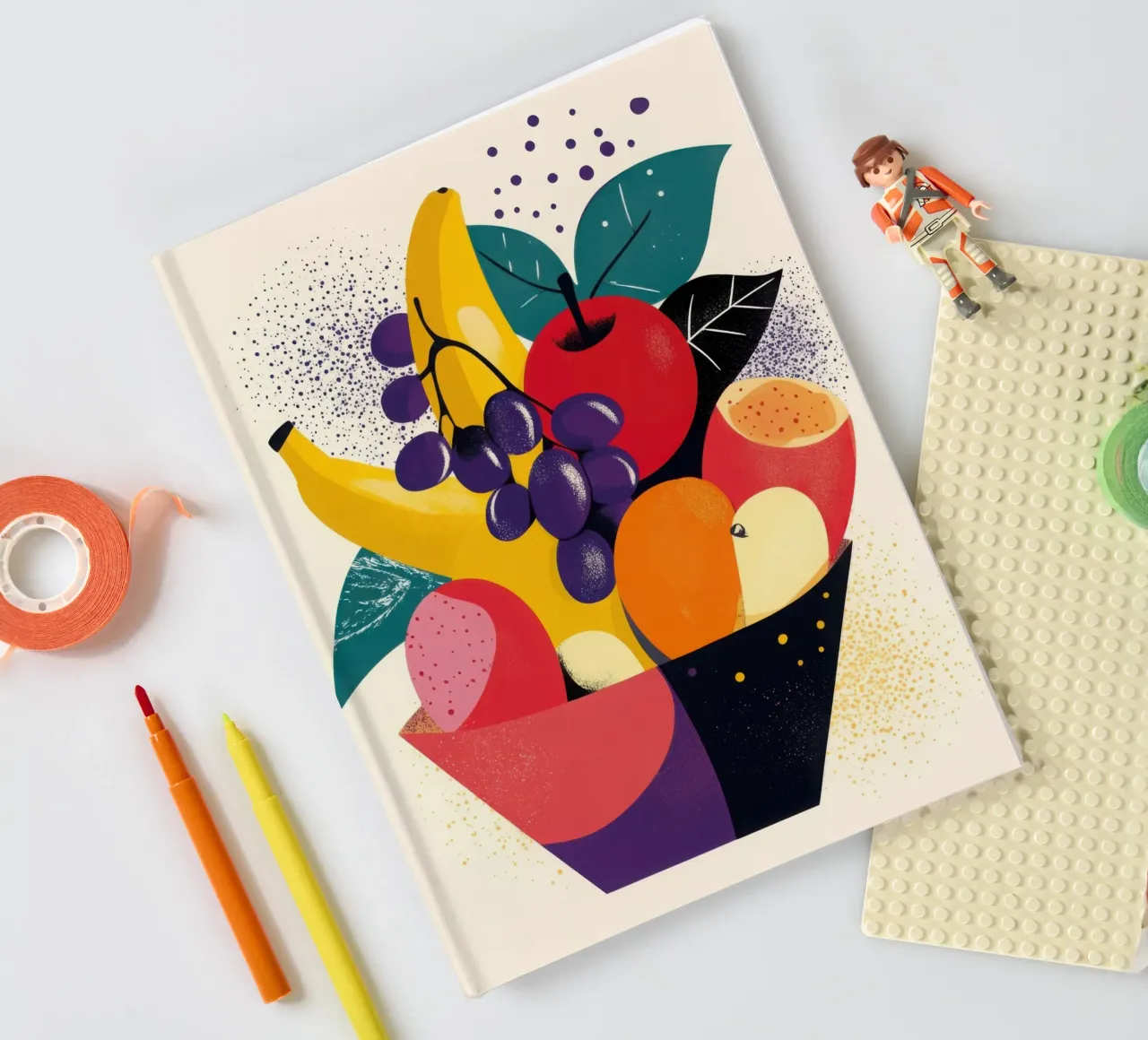 Explosion Fruitière - A Feast of Colours notebook by Pop and Fruits - Affiches & posters