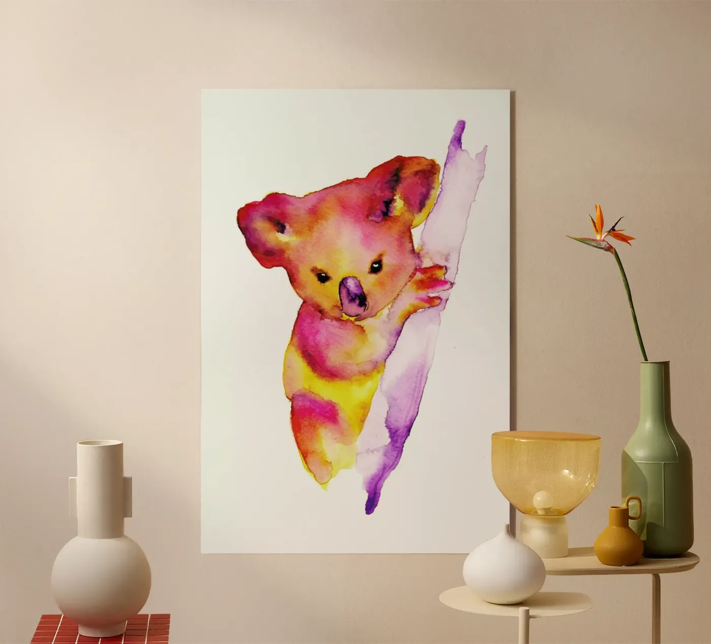 Koala Acryl-Glas von Larissa van der Laan