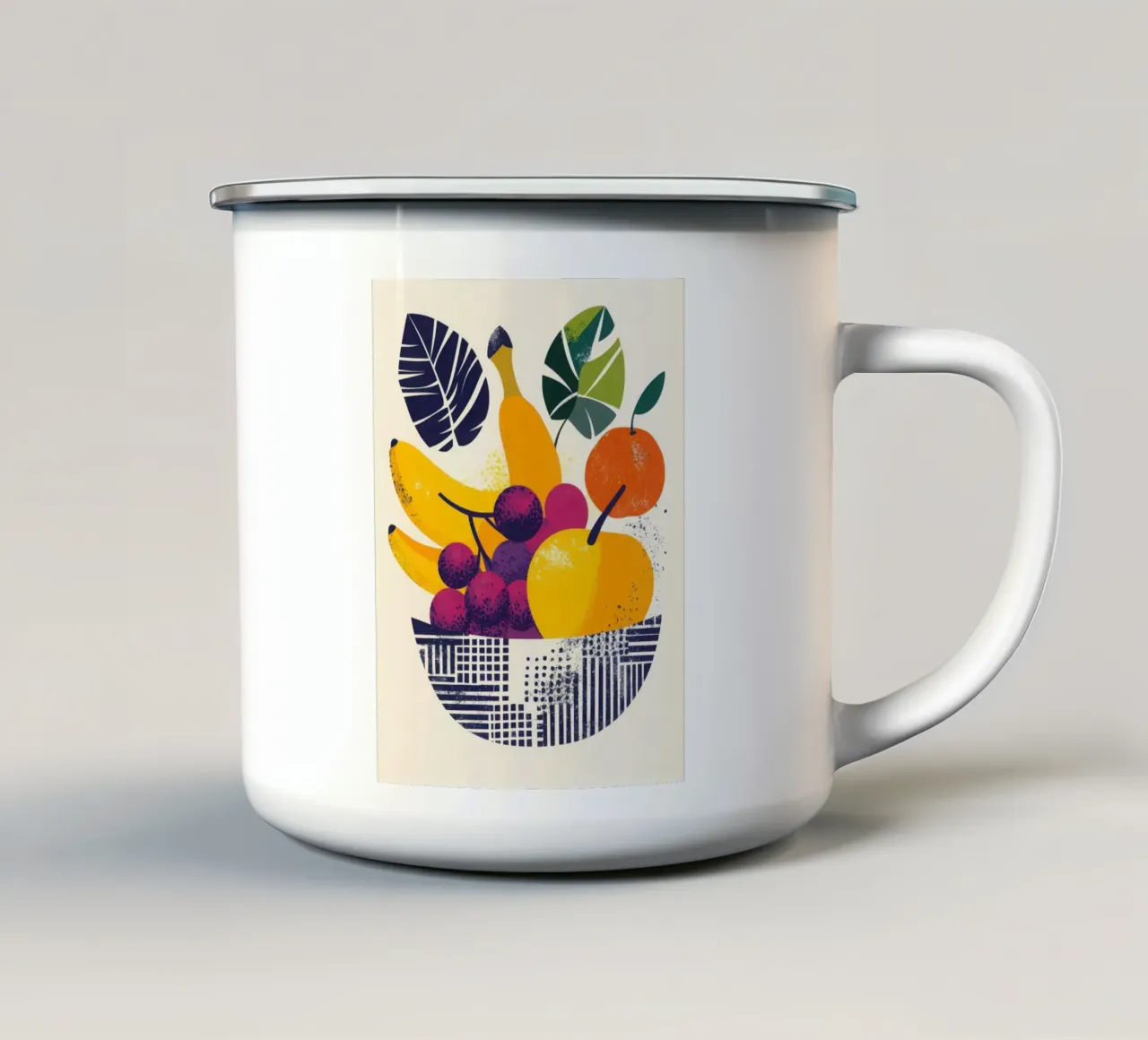 Natura geometrica - esplosioni di gusto tazza in smalto da Pop and Fruits - Affiches & posters