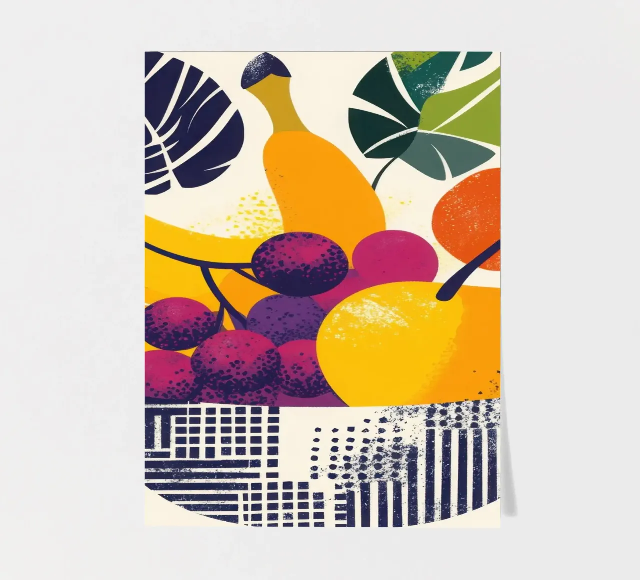 Natura geometrica - esplosioni di gusto foglio adesivo da Pop and Fruits - Affiches & posters