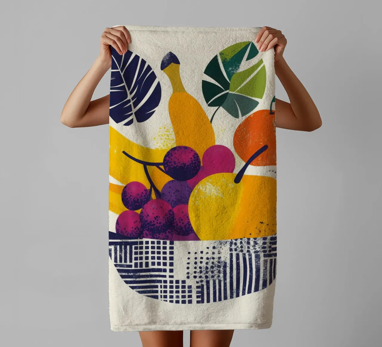 Natura geometrica - esplosioni di gusto asciugamano da bagno da Pop and Fruits - Affiches & posters
