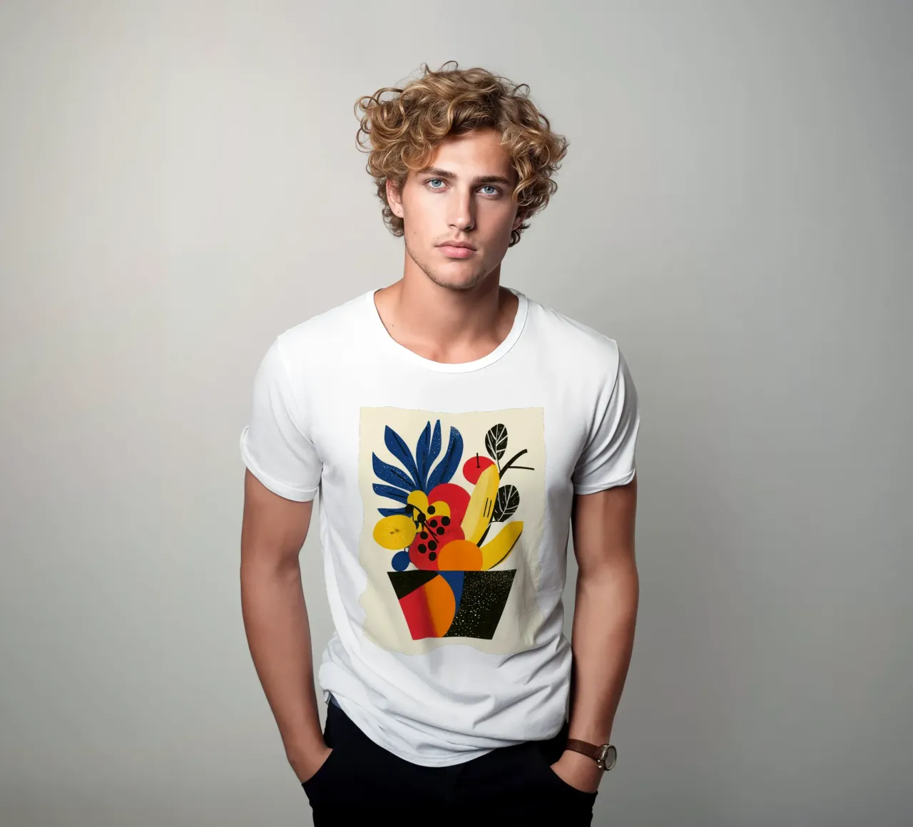 Corne d'Abondance Tropicale - Un vortice di sapori t-shirt da Pop and Fruits - Affiches & posters