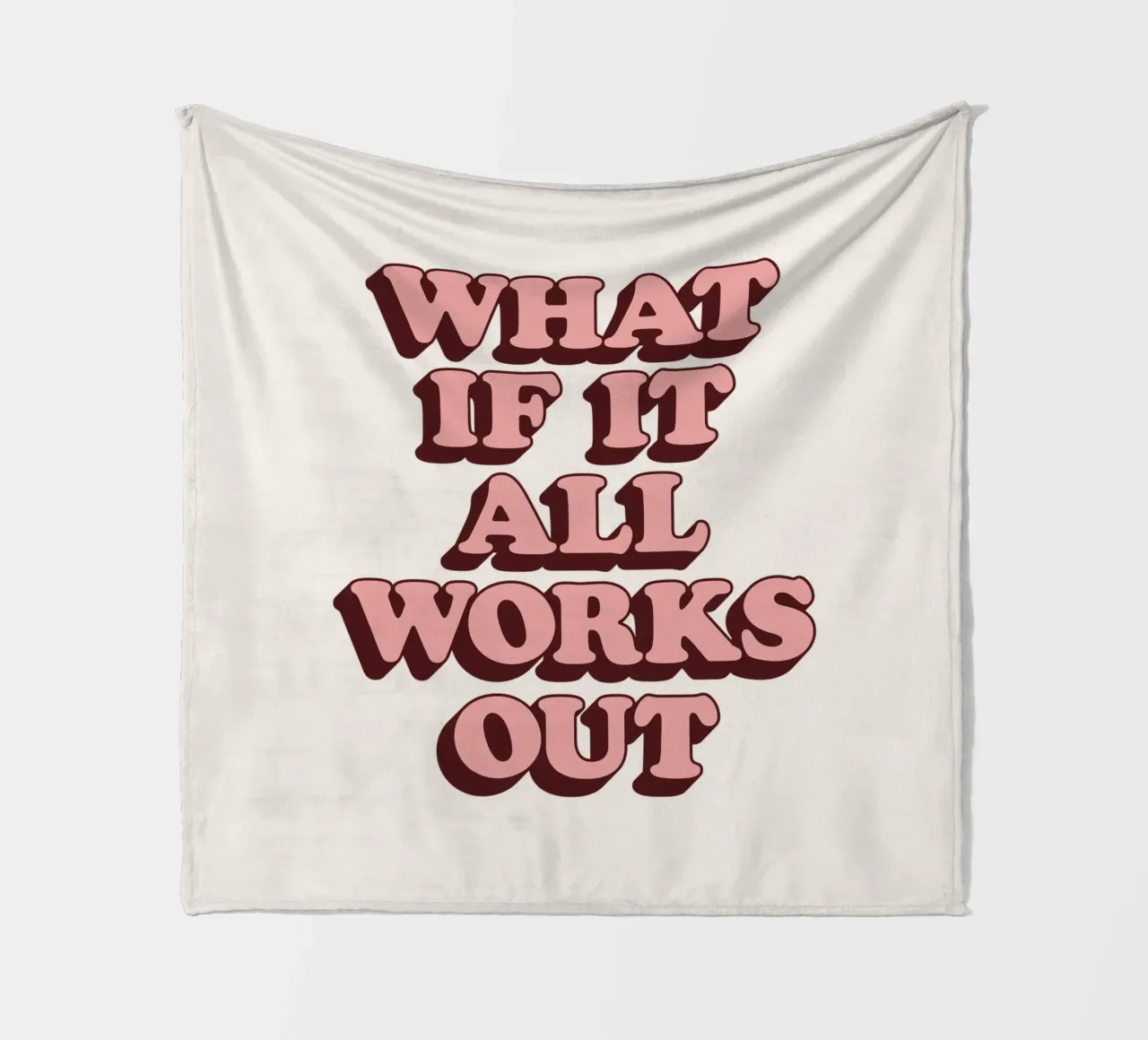 Et si tout se passait bien Rétro Optimiste Inspirant Type plaid polaire de THE MOTIVATED TYPE