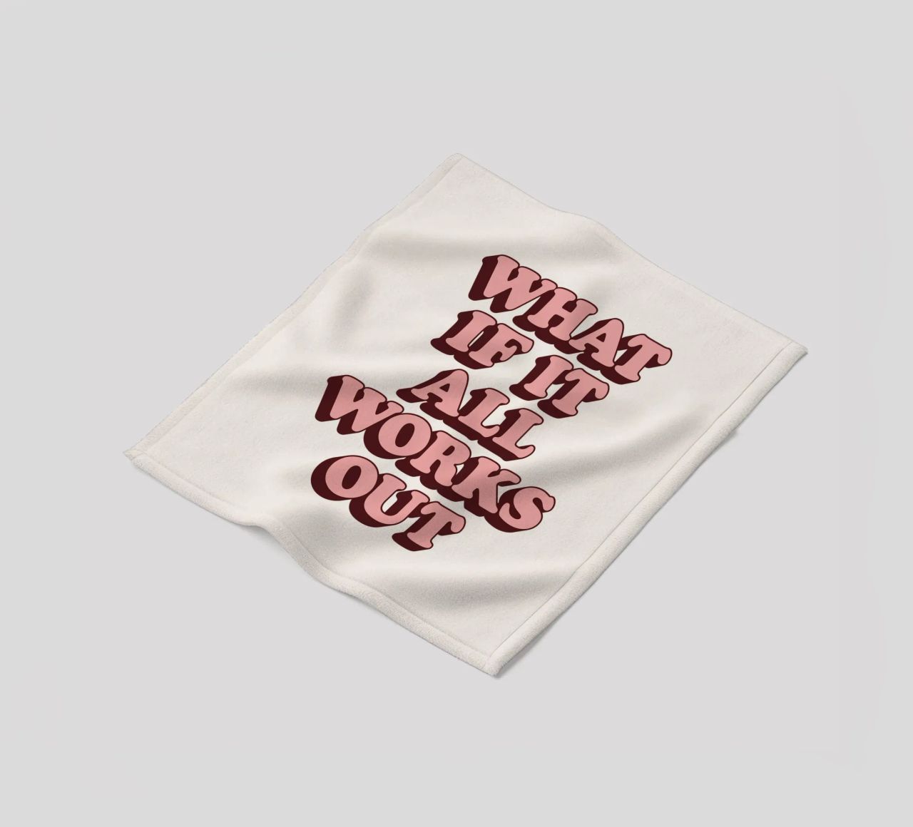 What if it All Works Out Retro Optimistic Inspirational Type fleece blanket by THE MOTIVATED TYPE