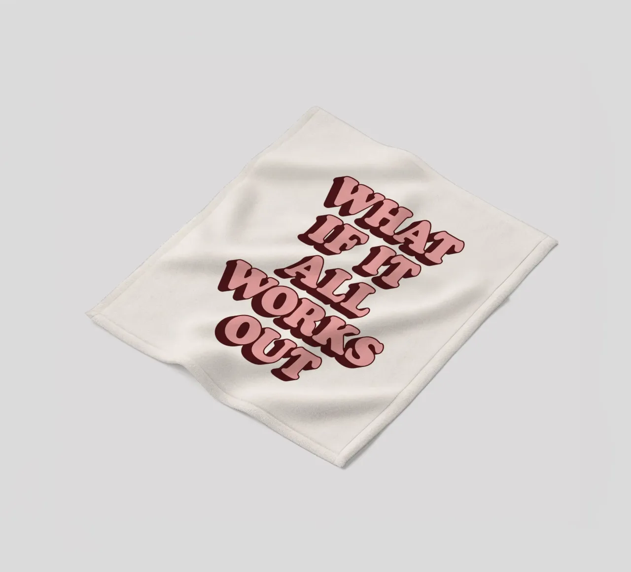 Et si tout se passait bien Rétro Optimiste Inspirant Type plaid polaire de THE MOTIVATED TYPE