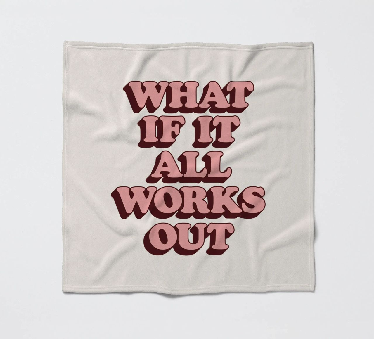 What if it All Works Out Retro Optimistic Inspirational Type fleece blanket by THE MOTIVATED TYPE