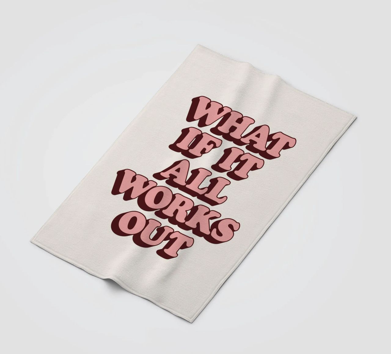 What if it All Works Out Retro Optimistic Inspirational Type fleece blanket by THE MOTIVATED TYPE