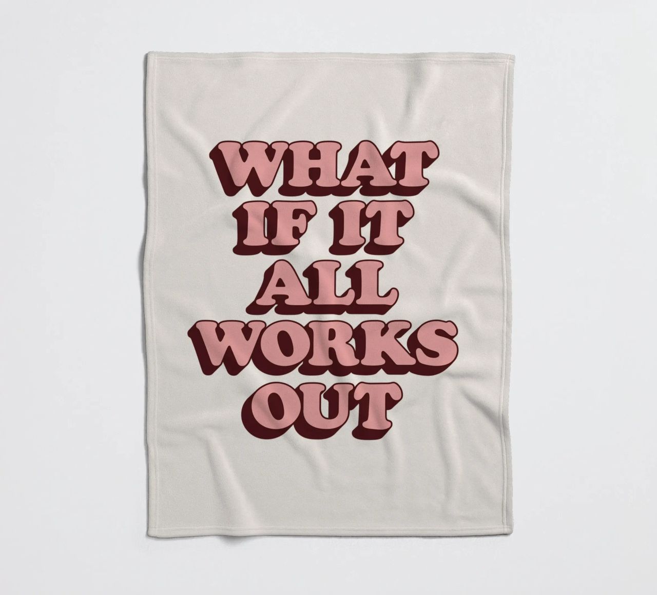 What if it All Works Out Retro Optimistic Inspirational Type fleece blanket by THE MOTIVATED TYPE