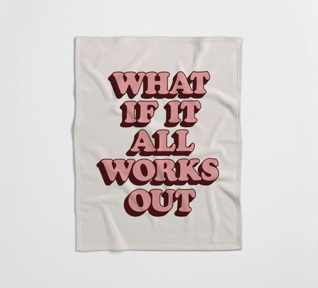 What if it All Works Out Retro Optimistic Inspirational Type fleece blanket by THE MOTIVATED TYPE