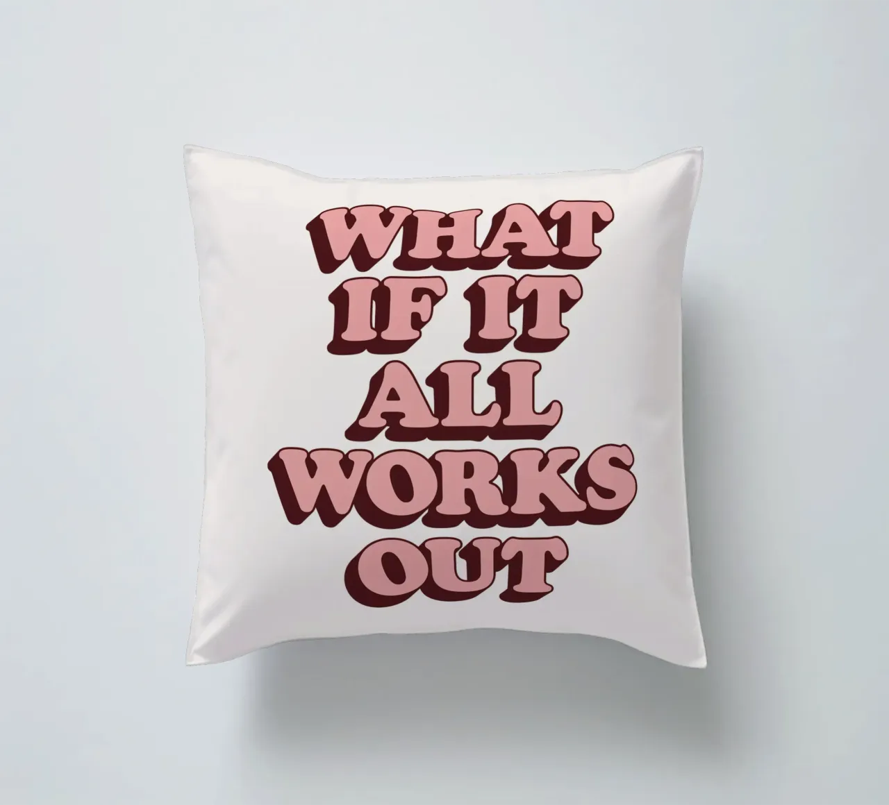 E se tutto si risolvesse in un tipo di ispirazione ottimista e retrò cuscino da THE MOTIVATED TYPE