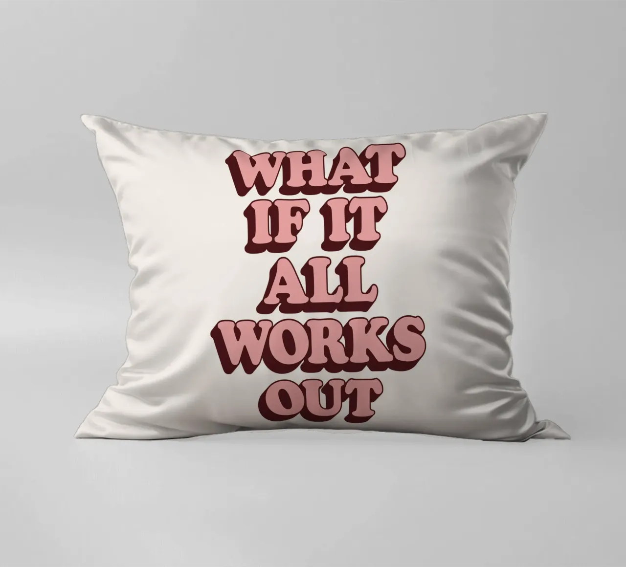 Y si todo sale bien Tipo Retro Optimista Inspirador cojín de THE MOTIVATED TYPE