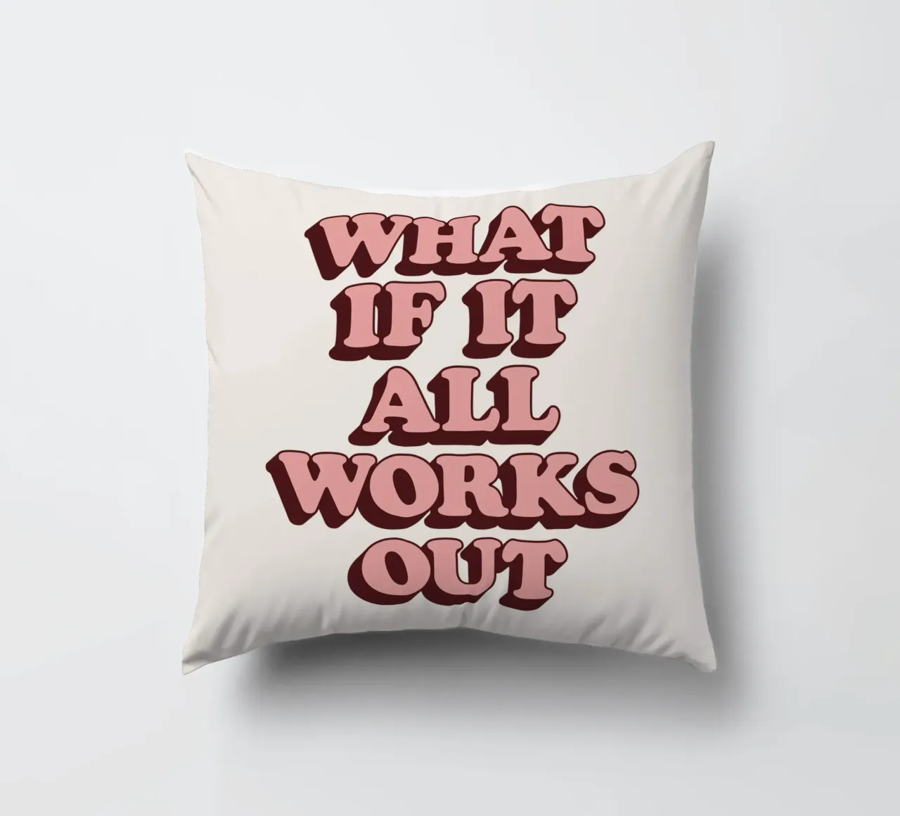 E se tutto si risolvesse in un tipo di ispirazione ottimista e retrò cuscino da THE MOTIVATED TYPE