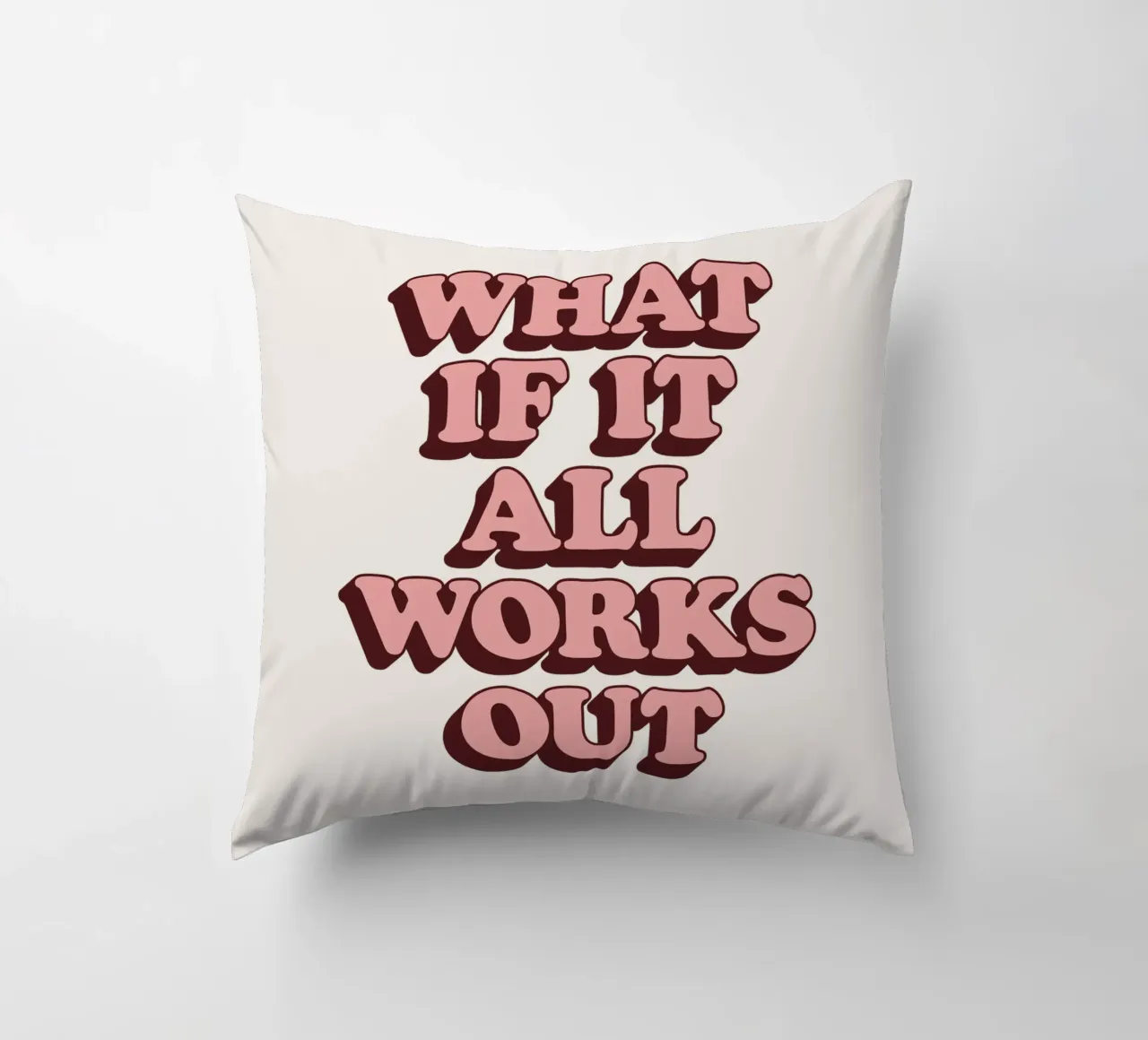 E se tutto si risolvesse in un tipo di ispirazione ottimista e retrò cuscino da THE MOTIVATED TYPE