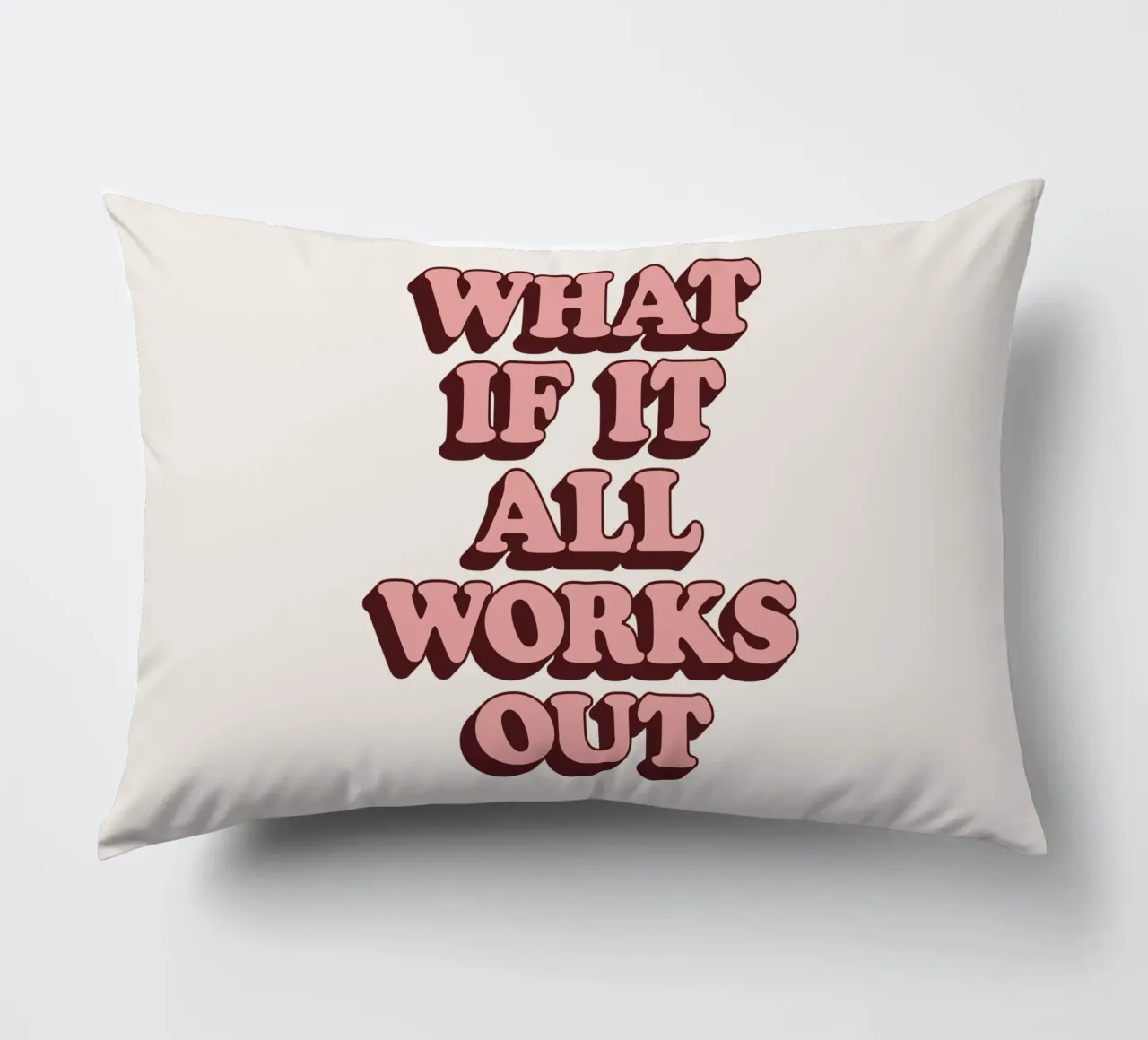 E se tutto si risolvesse in un tipo di ispirazione ottimista e retrò cuscino da THE MOTIVATED TYPE