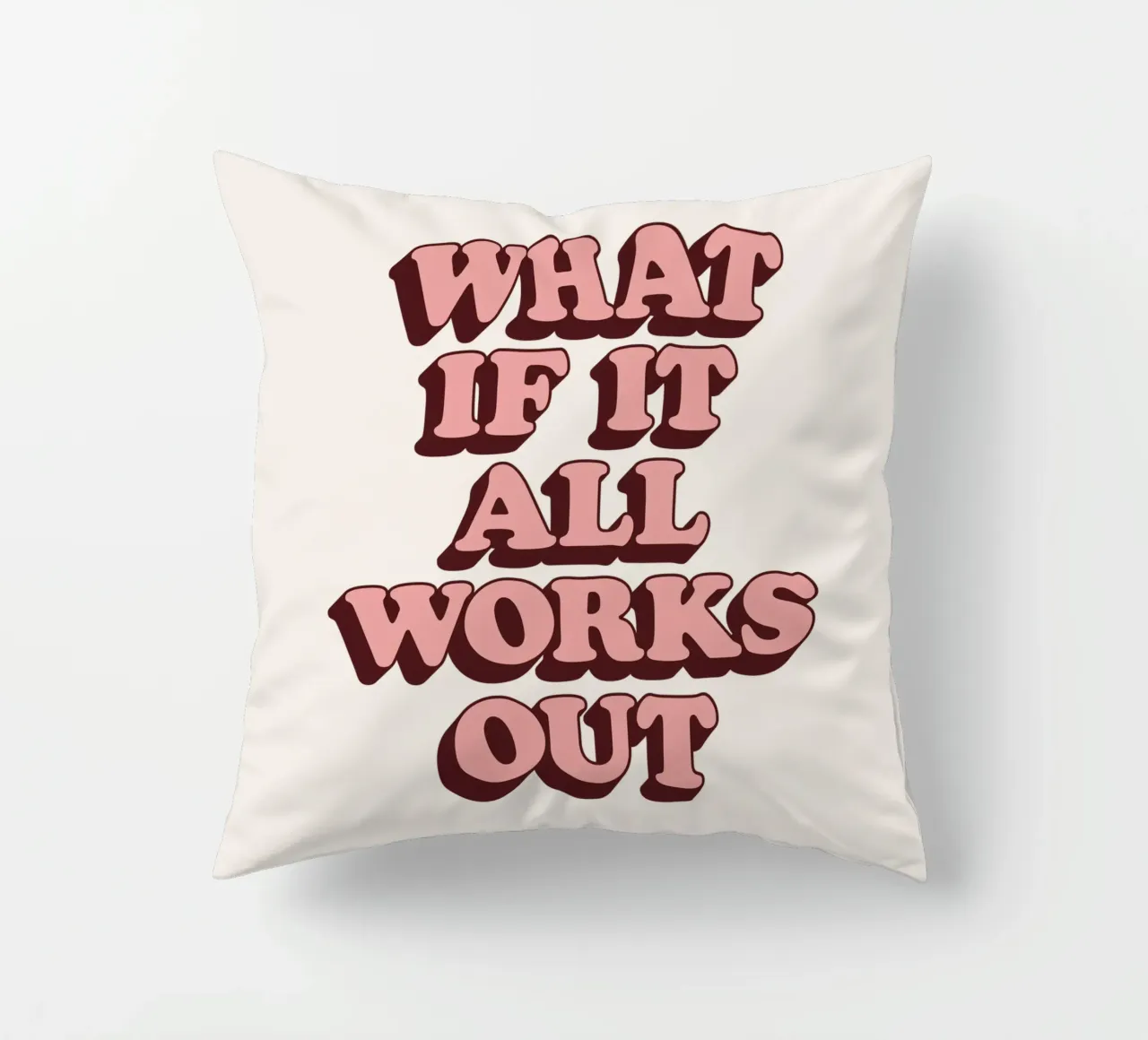 E se tutto si risolvesse in un tipo di ispirazione ottimista e retrò cuscino da THE MOTIVATED TYPE