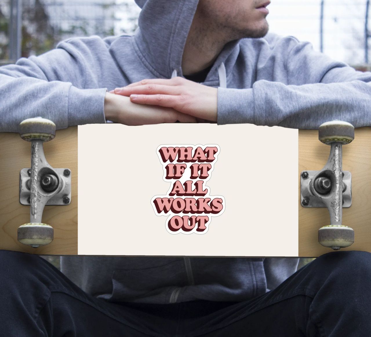 What if it All Works Out Retro Optimistic Inspirational Type sticker by THE MOTIVATED TYPE