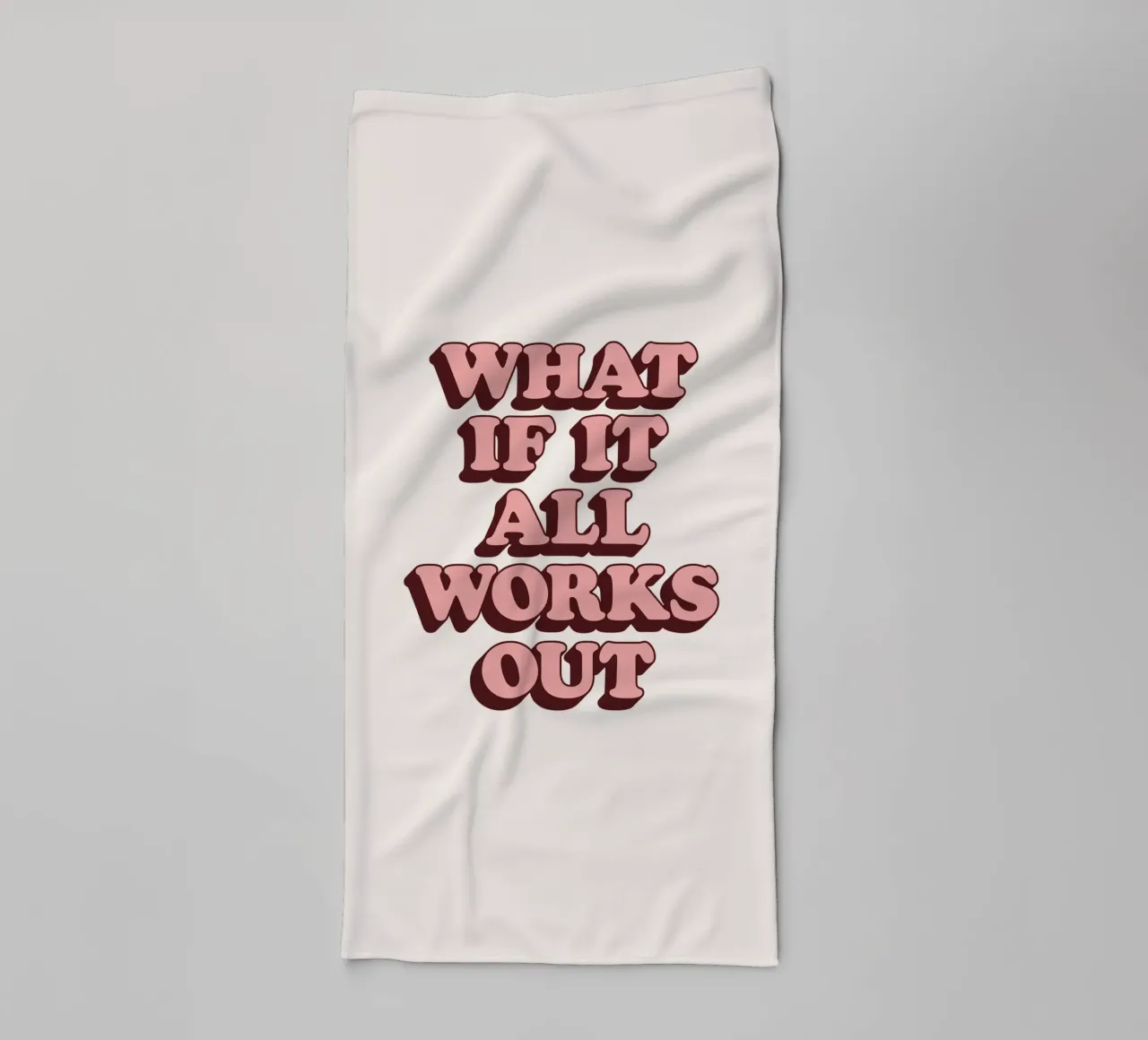 Et si tout se passait bien Rétro Optimiste Inspirant Type serviette de bain de THE MOTIVATED TYPE