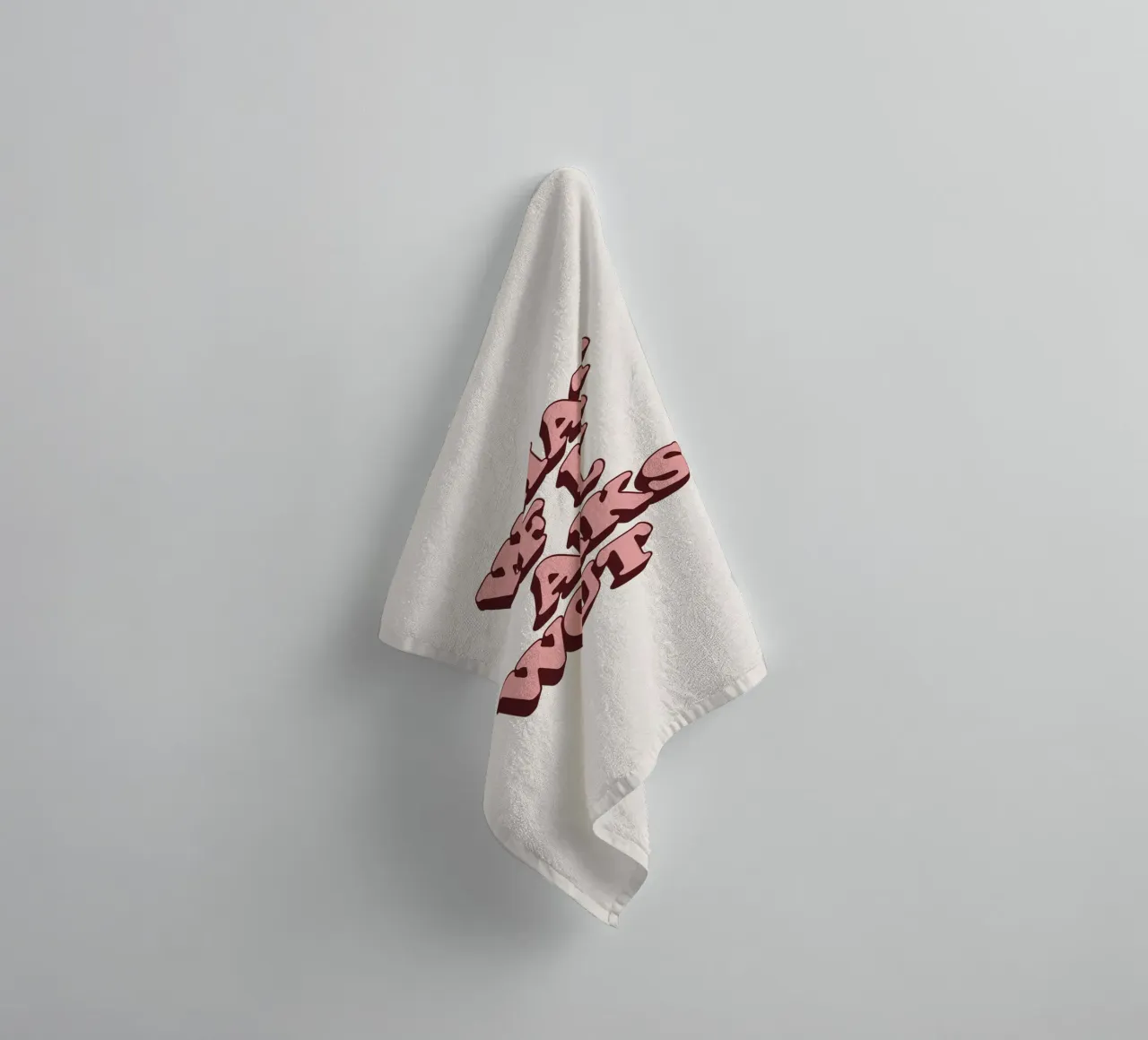 What if it All Works Out Retro Optimistic Inspirational Type towel by THE MOTIVATED TYPE