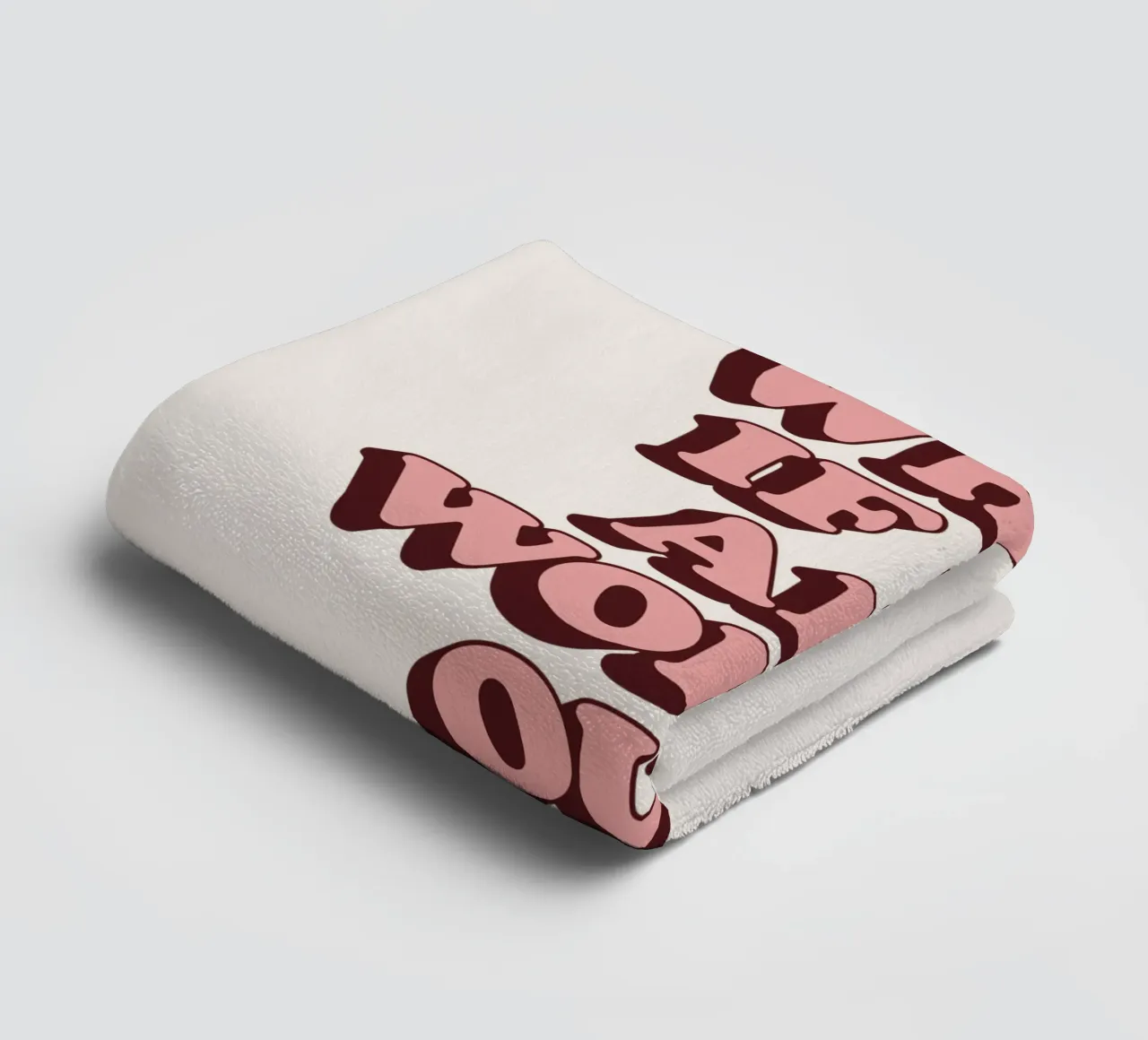 Et si tout se passait bien Rétro Optimiste Inspirant Type serviette de bain de THE MOTIVATED TYPE