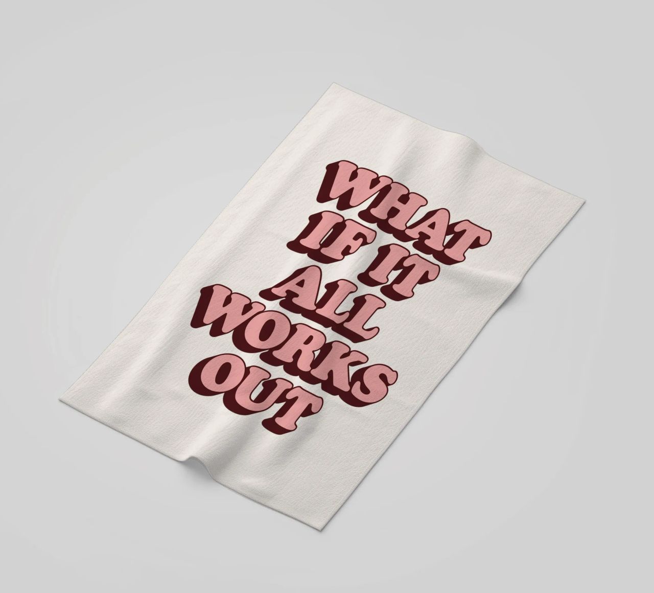 What if it All Works Out Retro Optimistic Inspirational Type beach towel by THE MOTIVATED TYPE