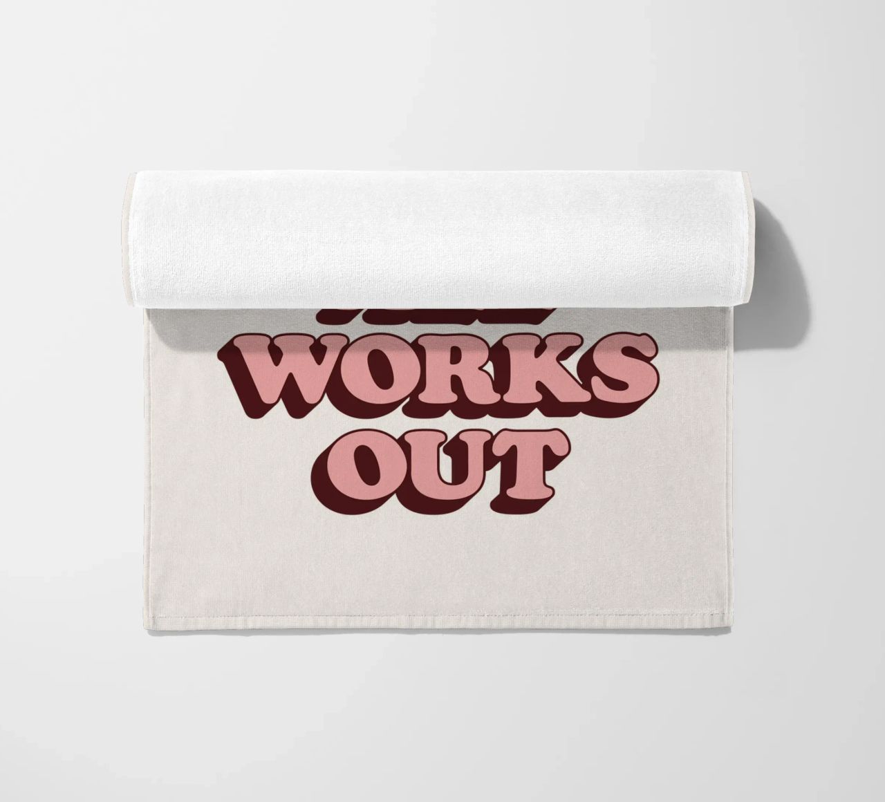 What if it All Works Out Retro Optimistic Inspirational Type beach towel by THE MOTIVATED TYPE