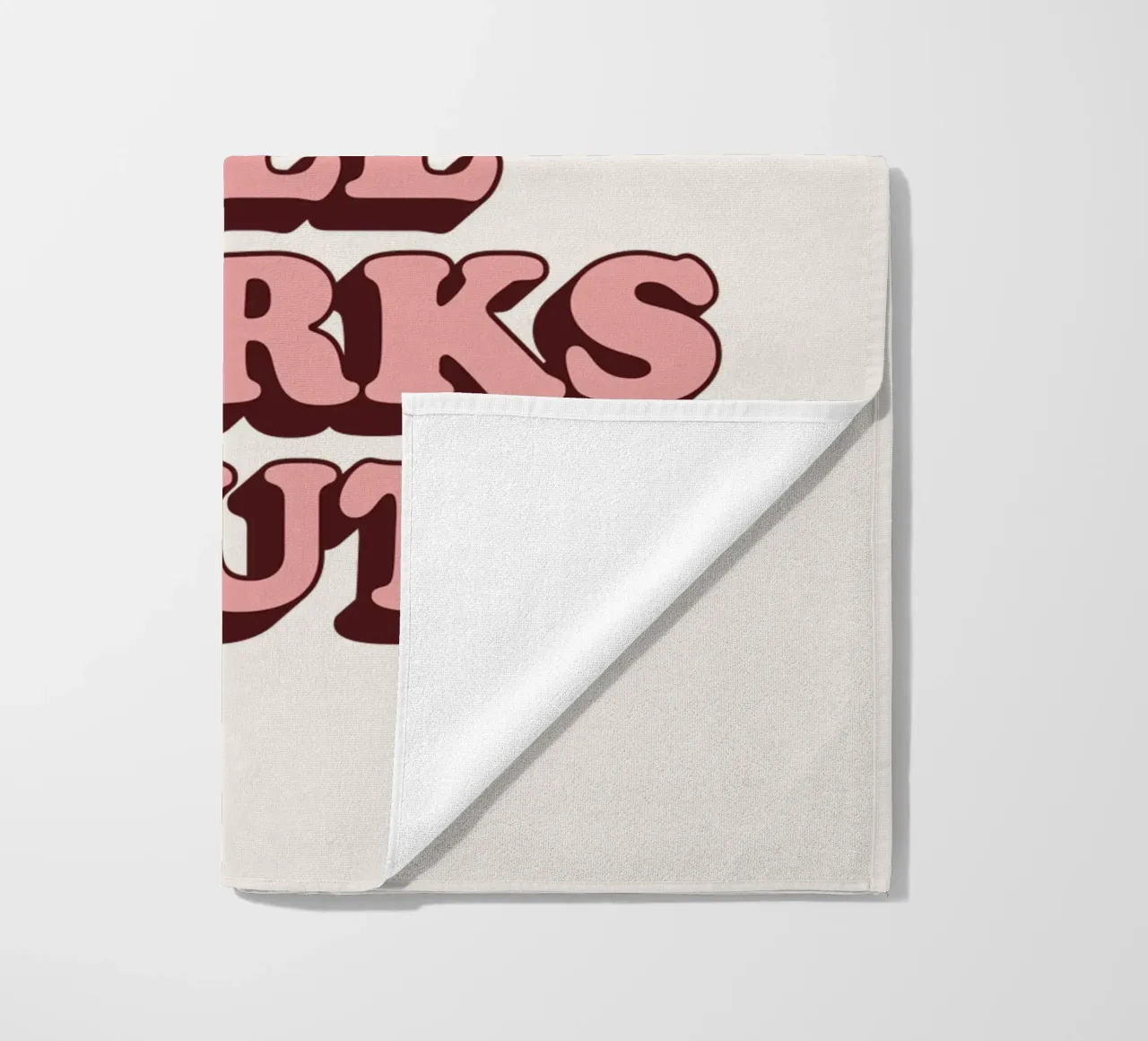 Wat als alles goed komt Retro Optimistisch Inspirerend Type strandhanddoek van THE MOTIVATED TYPE