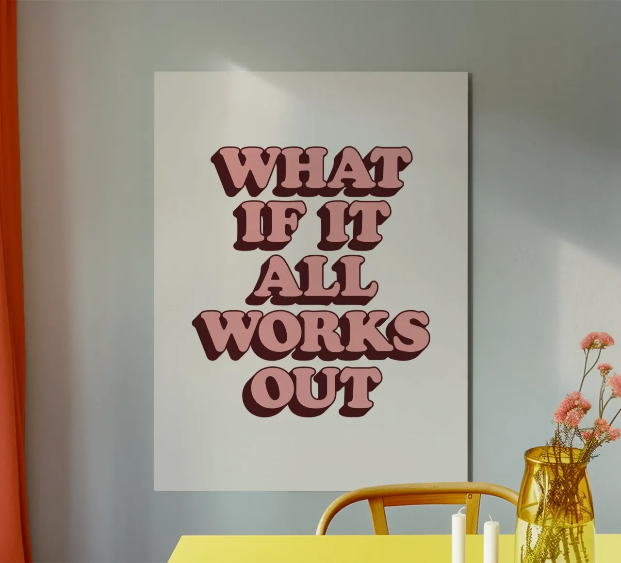 E se tutto si risolvesse in un tipo di ispirazione ottimista e retrò alluminio dibond da THE MOTIVATED TYPE