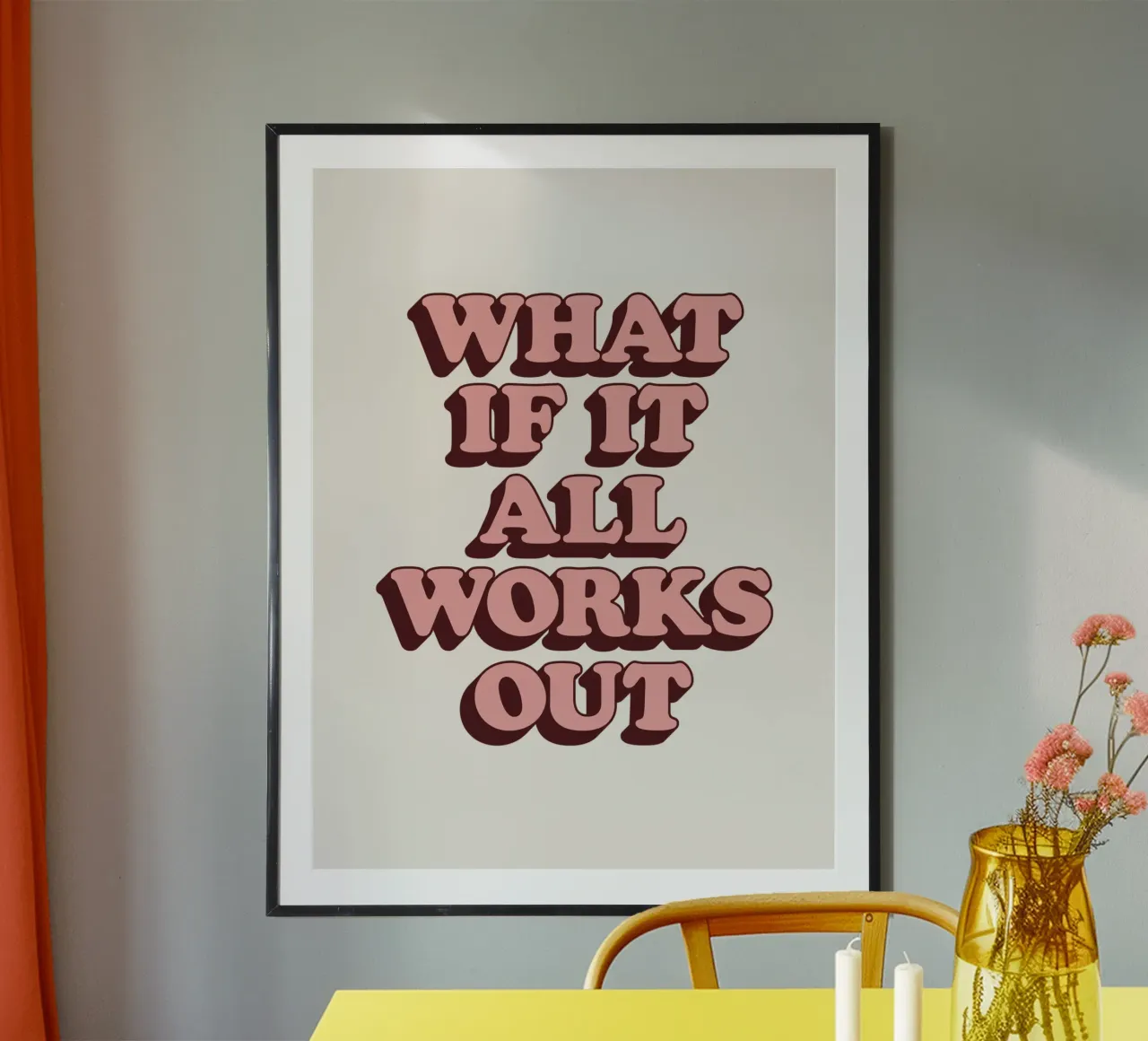 E se tutto si risolvesse in un tipo di ispirazione ottimista e retrò poster da THE MOTIVATED TYPE