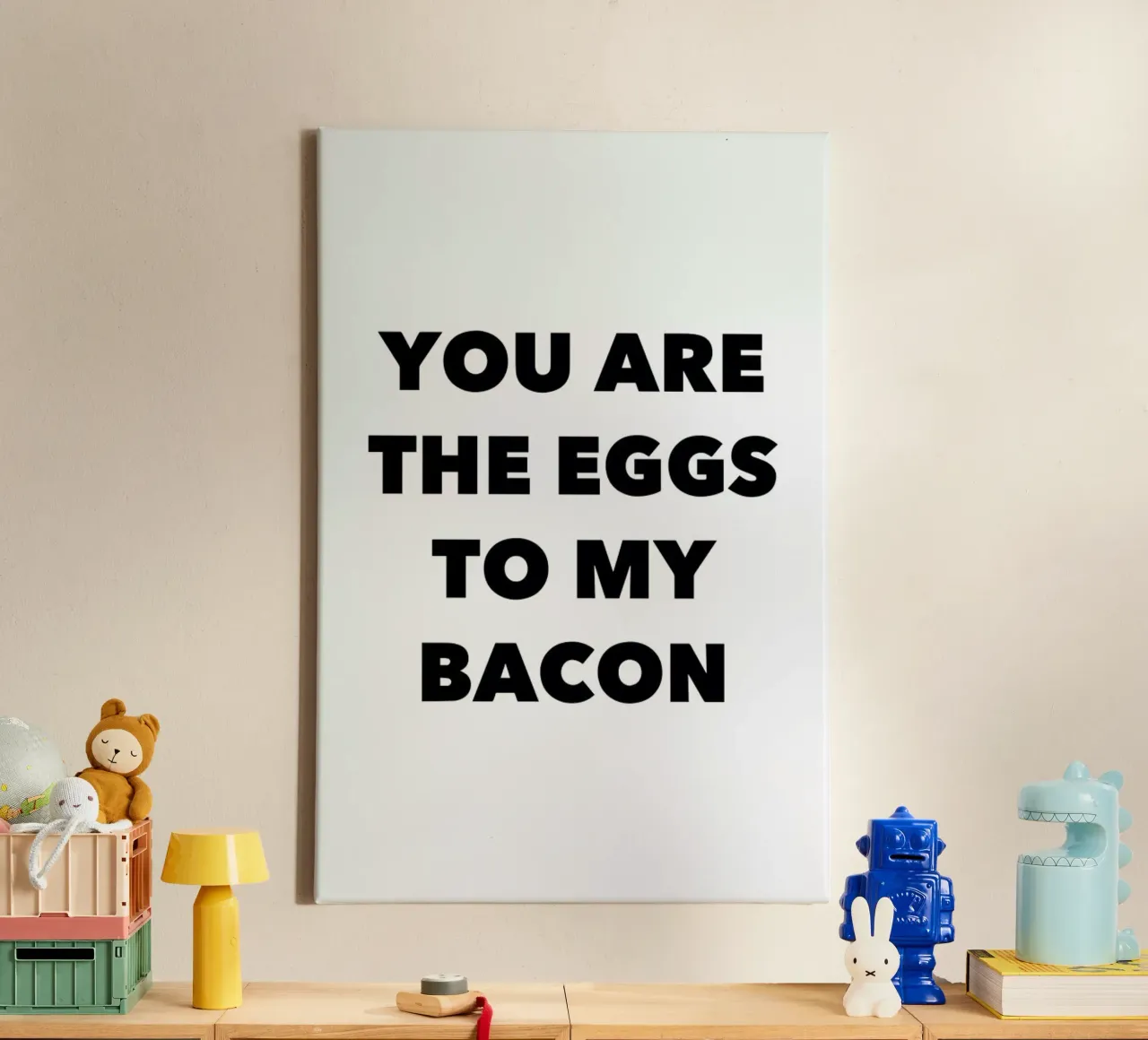 Bacon tela con Cornice a cassetta da Mottos by Sinan Saydik