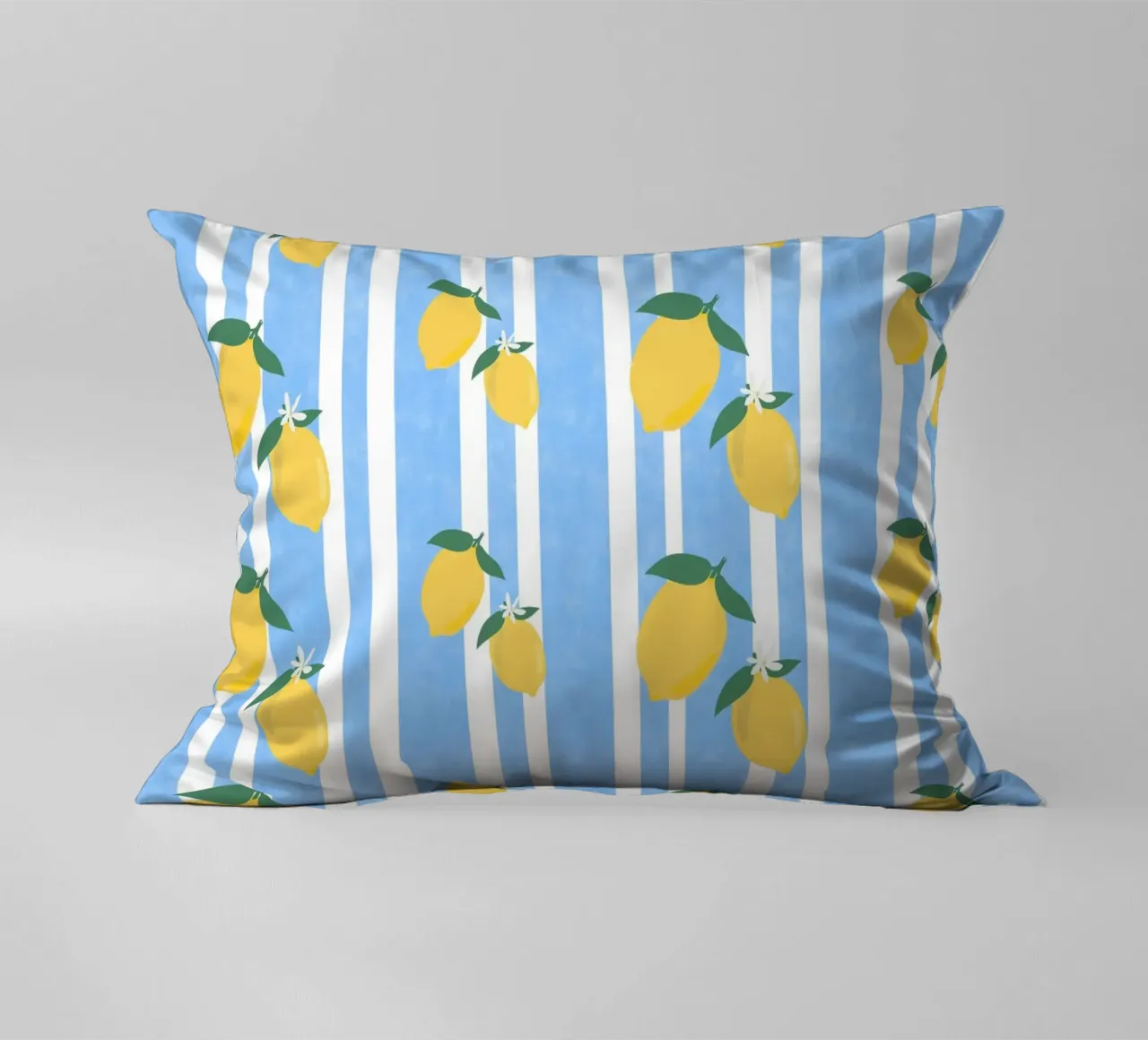 Lemon Stripes cuscino da PetrArts