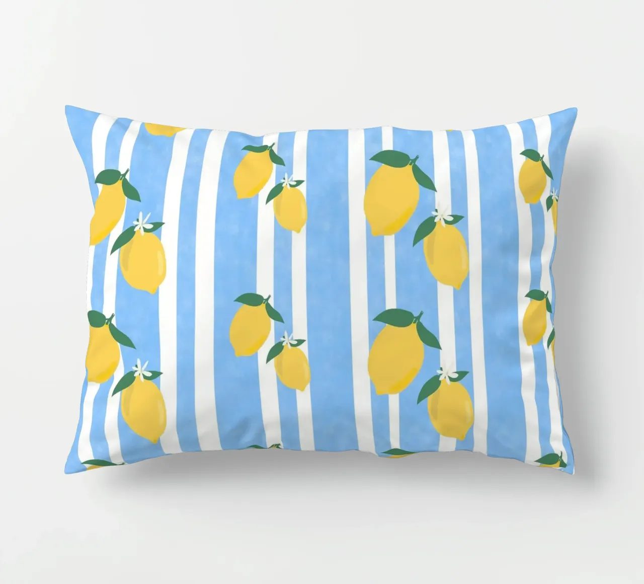 Lemon Stripes cuscino da PetrArts