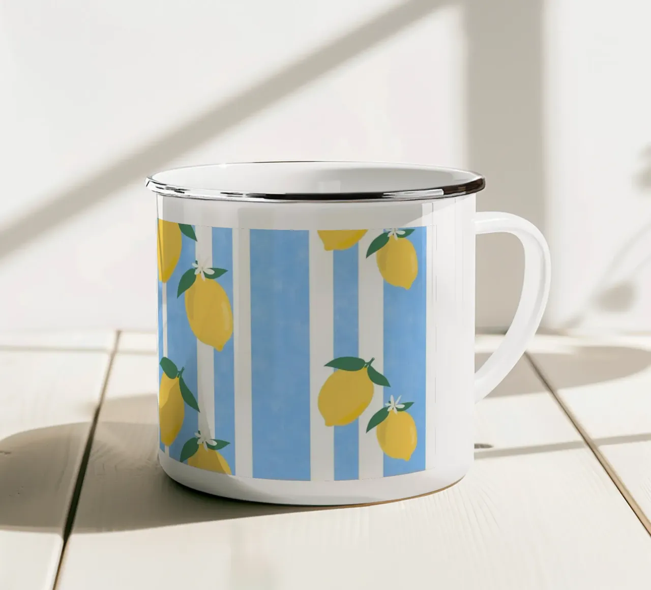 Lemon Stripes tazza in smalto da PetrArts