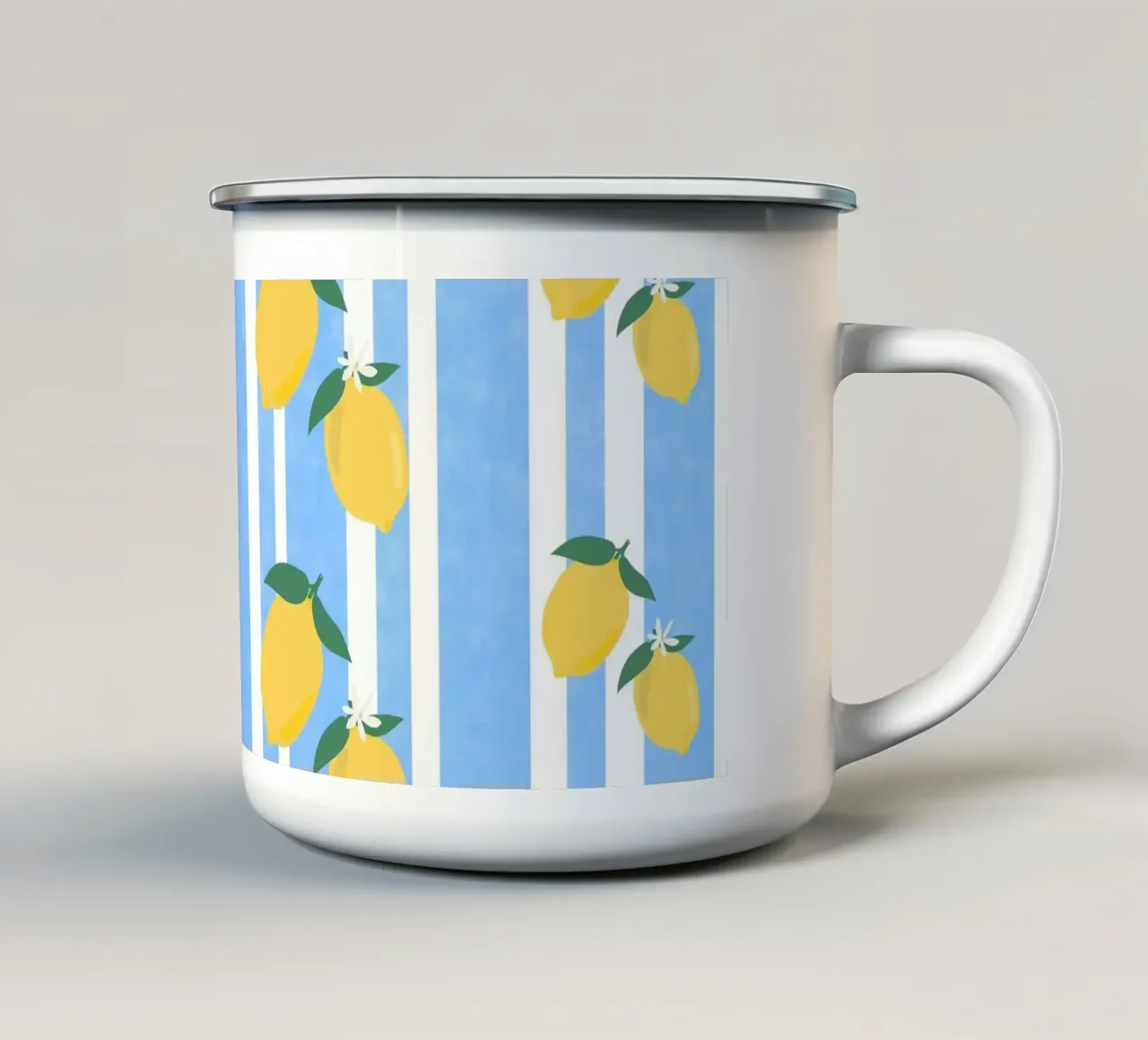 Lemon Stripes tazza in smalto da PetrArts