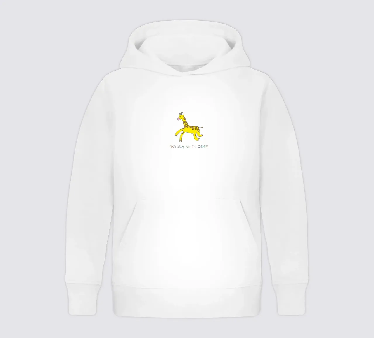 Einfühlsam wie eine Giraffe felpa bambino con cappuccio da Brushmeetspaper