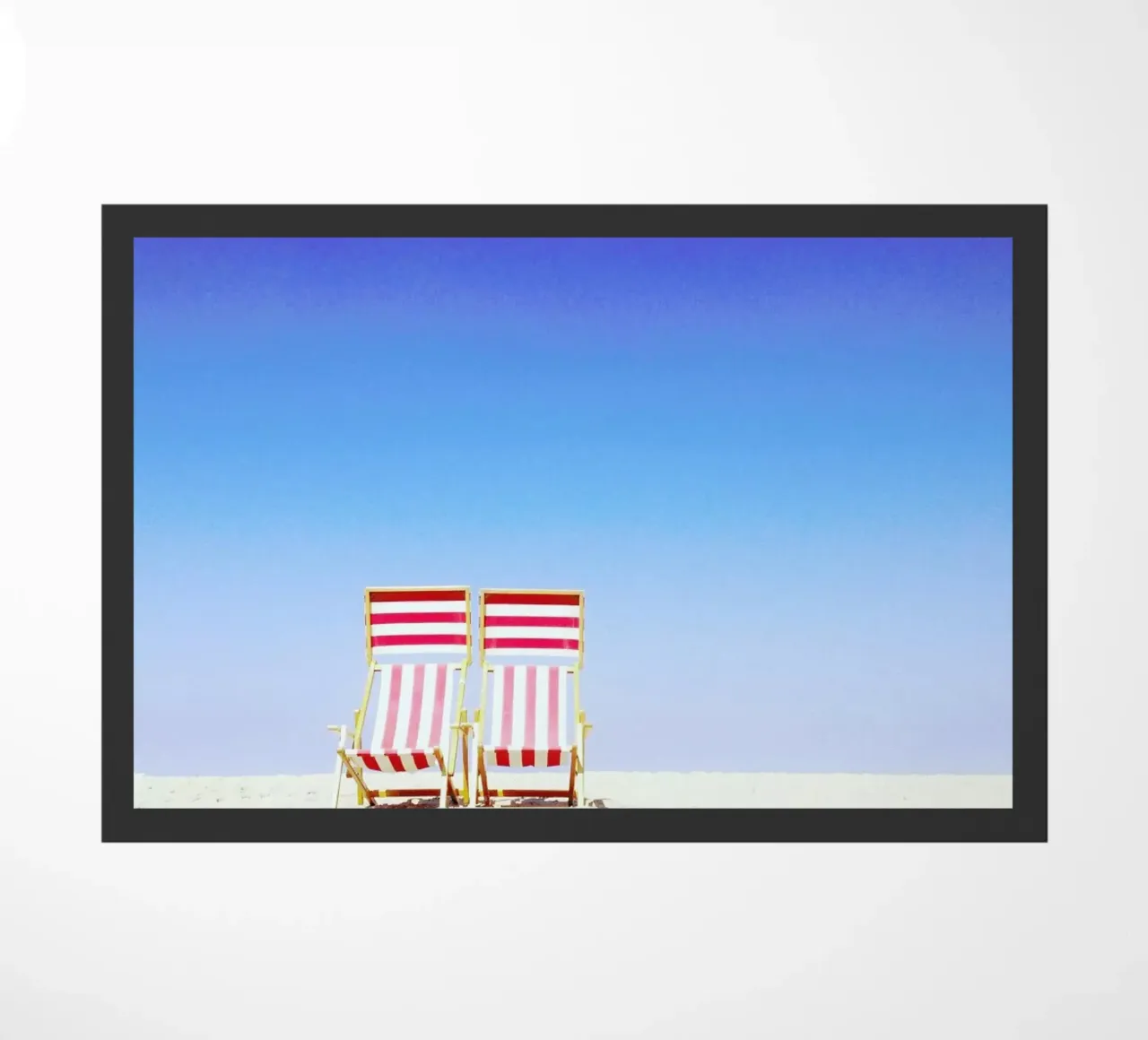 Beach Chairs doormat by Maria Sattrup