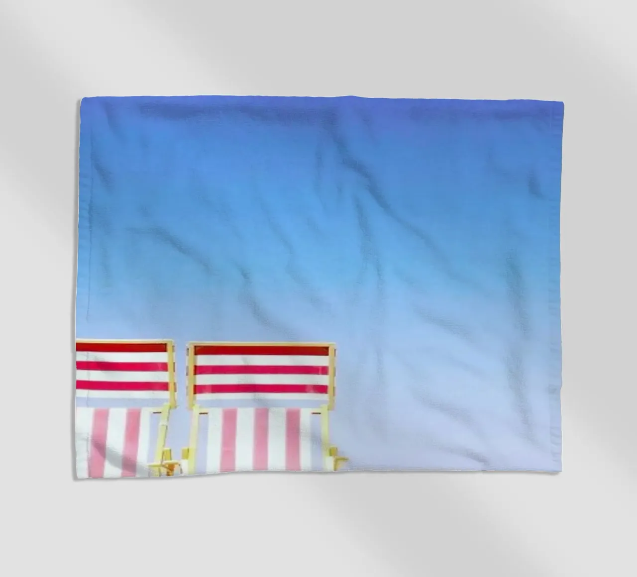 Beach Chairs beach towel by Maria Sattrup