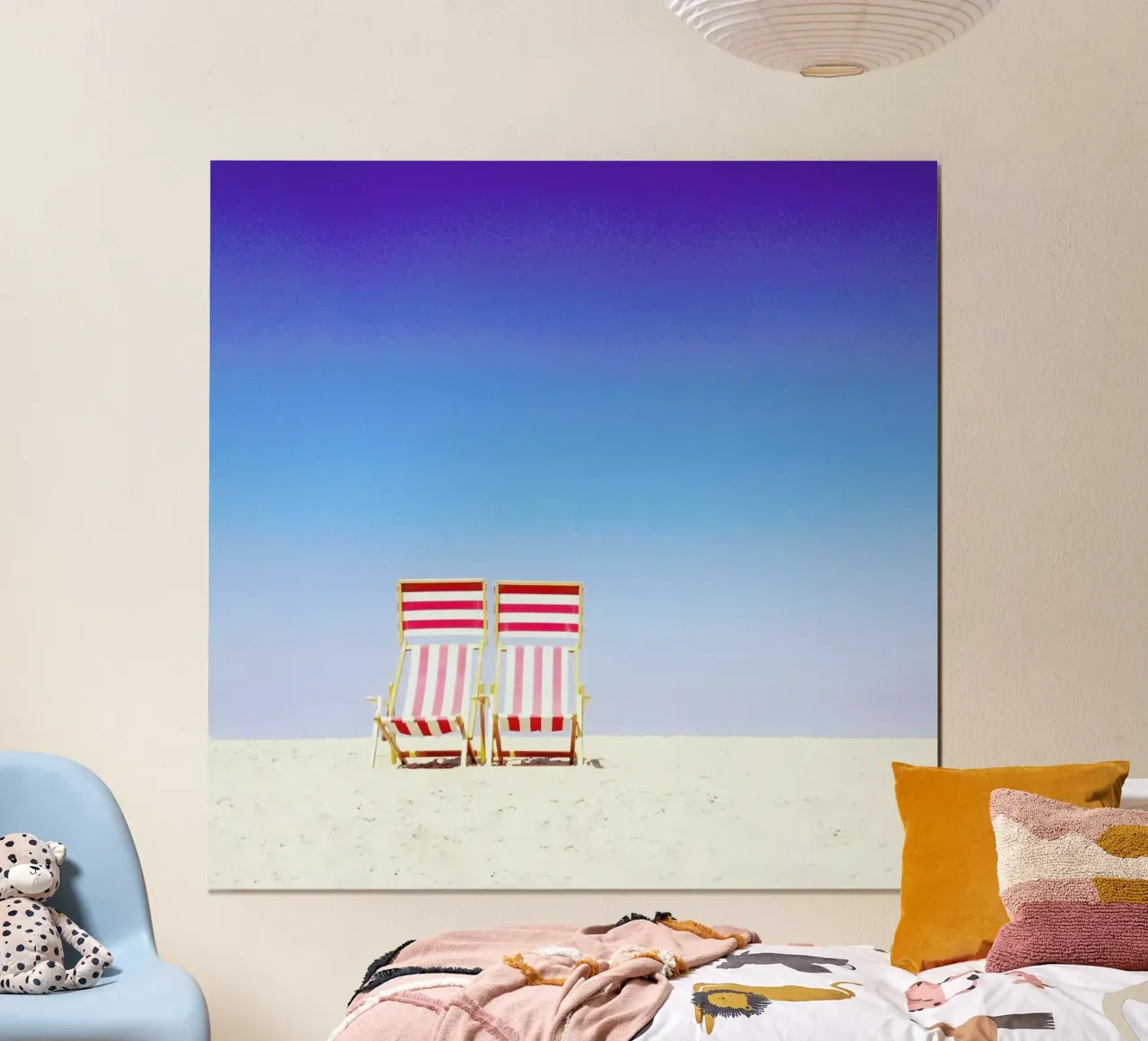 Beach Chairs poster con telaio in plastica da Maria Sattrup