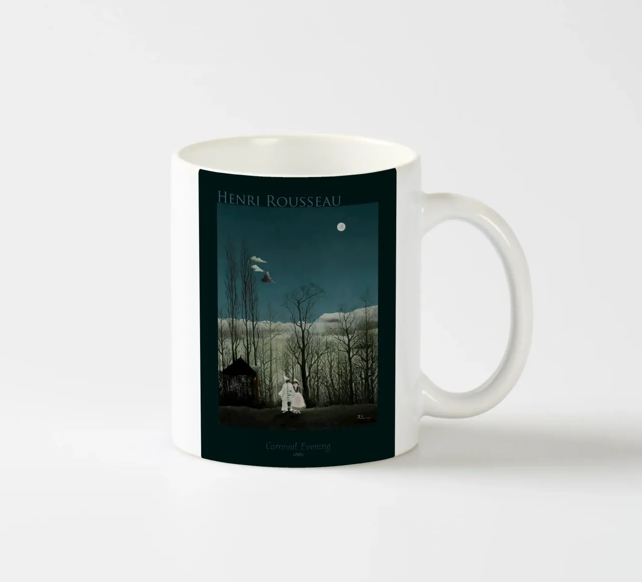 Rousseau "Carnival Evening" - arte in un design elegante tazza in ceramica da Little Art Histories