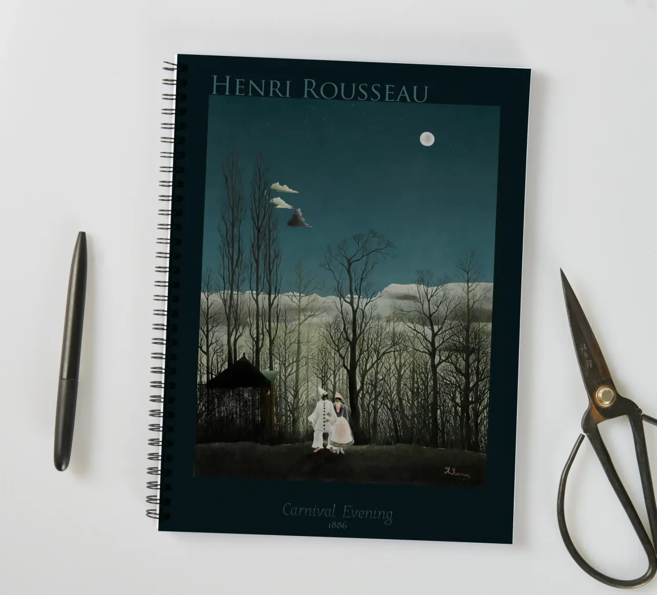 Rousseau "Carnival Evening" - l'art dans un design élégant carnet à spirale de Little Art Histories