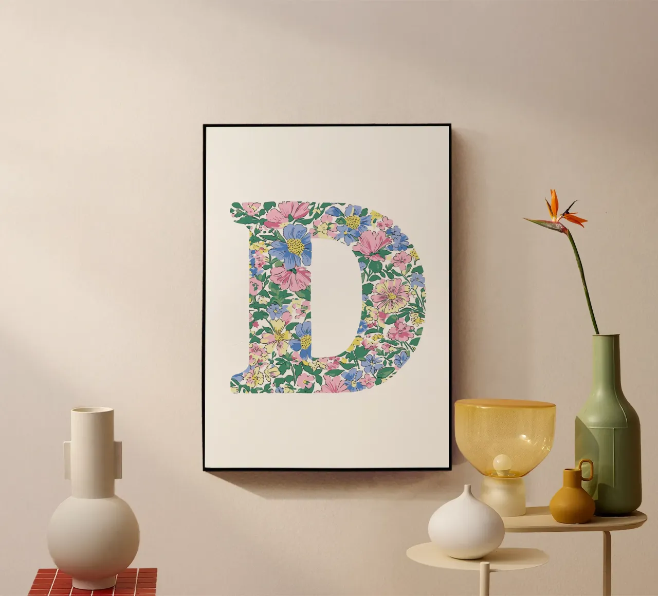 Floral D plexiglass da KidzStudio